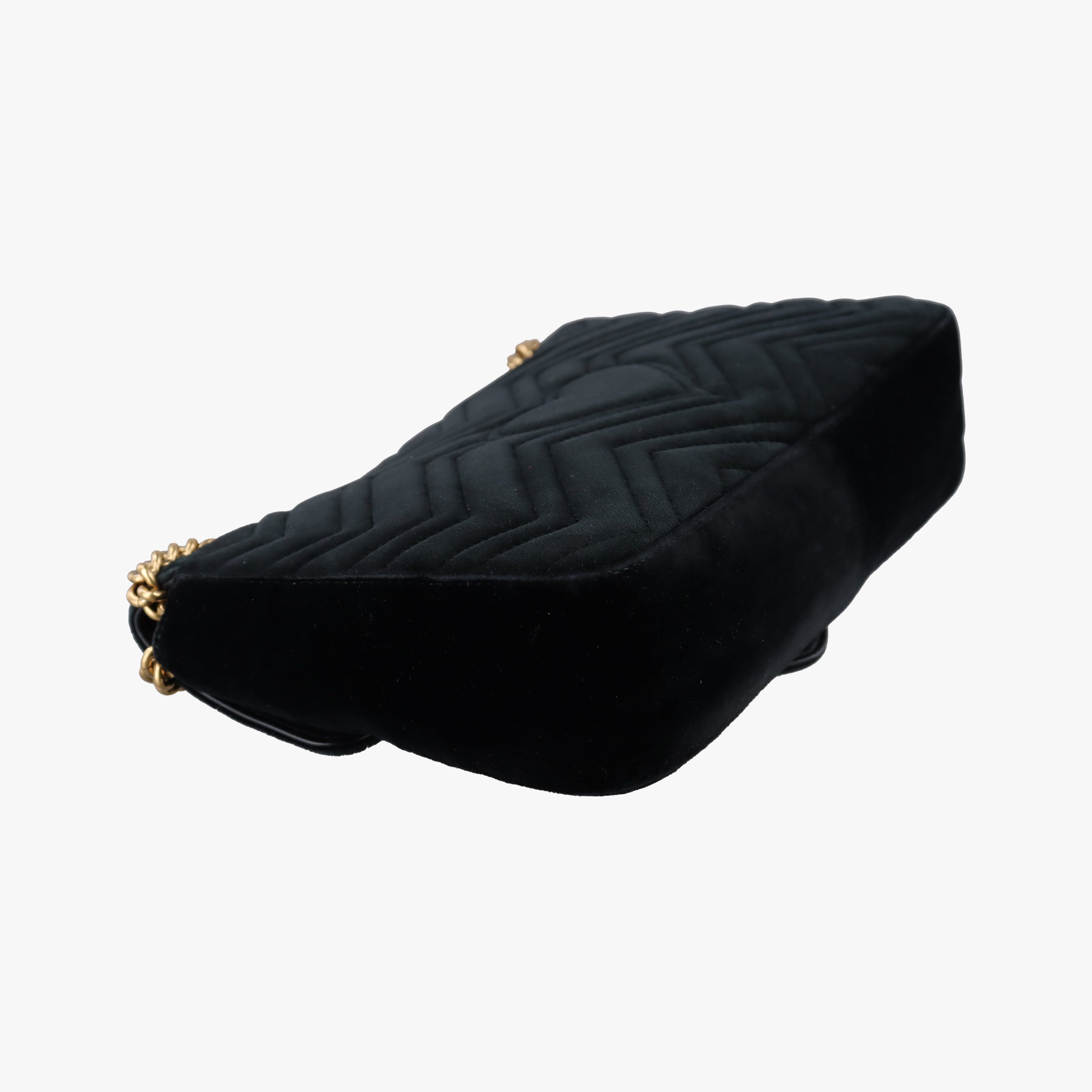 Pre-owned Gucci GG Marmont Black×Multicolour velour 443496 shoulderbag | stylenewstar