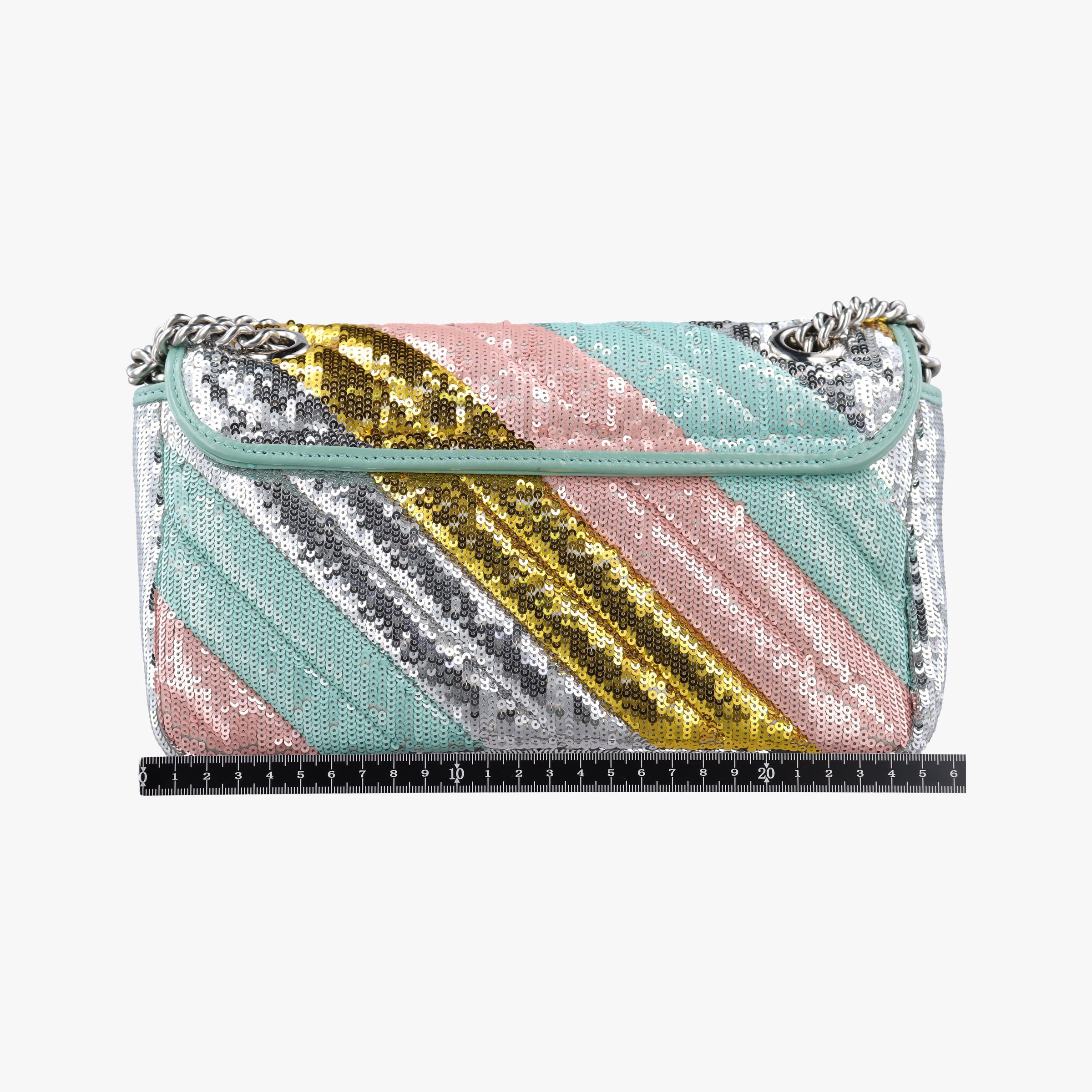 Secondhand Gucci GG Marmont Multicolour Sequins 443497 shoulderbag | stylenewstar
