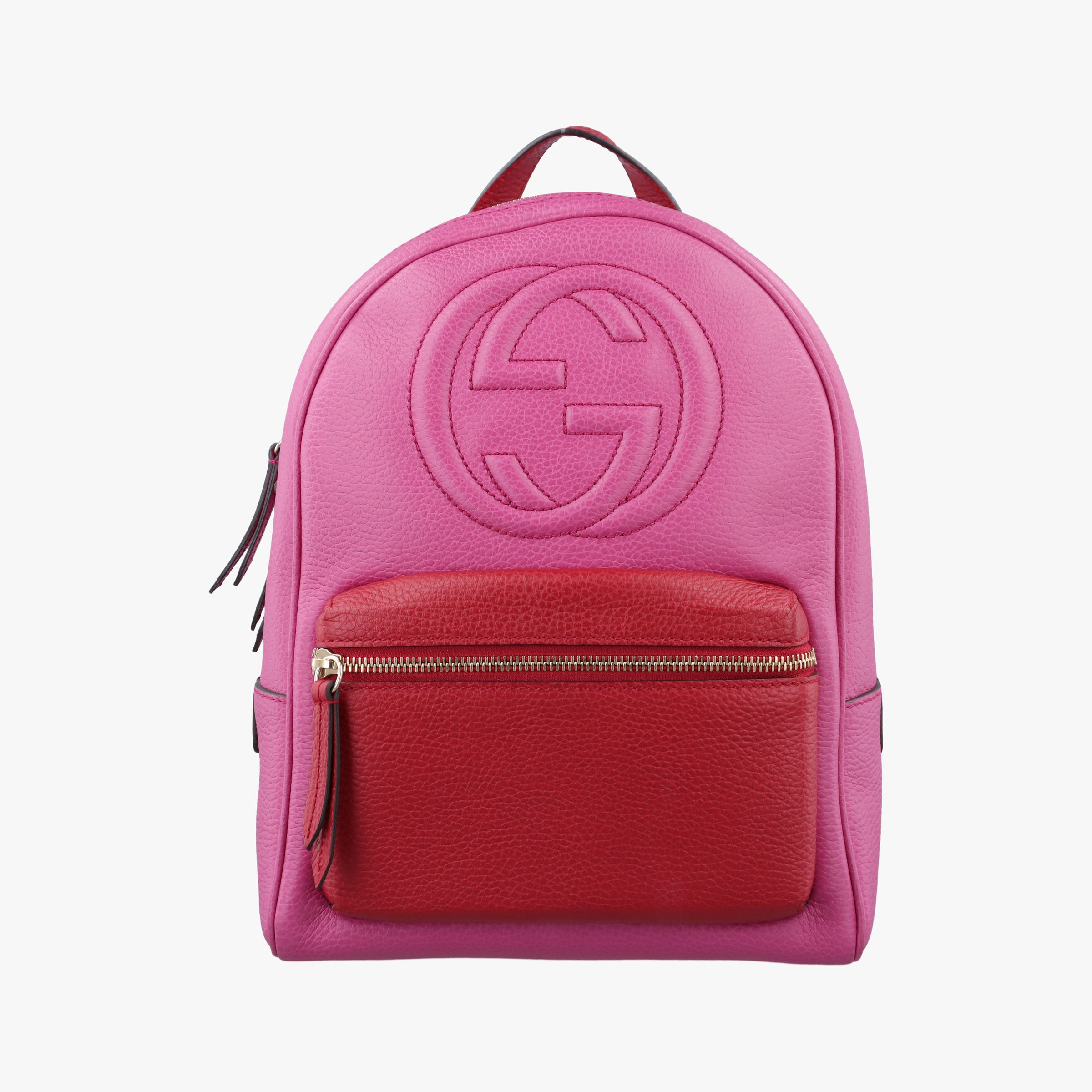 Pre-owned Gucci Soho Rose×red Leather 431570 backpack/rucksack | stylenewstar