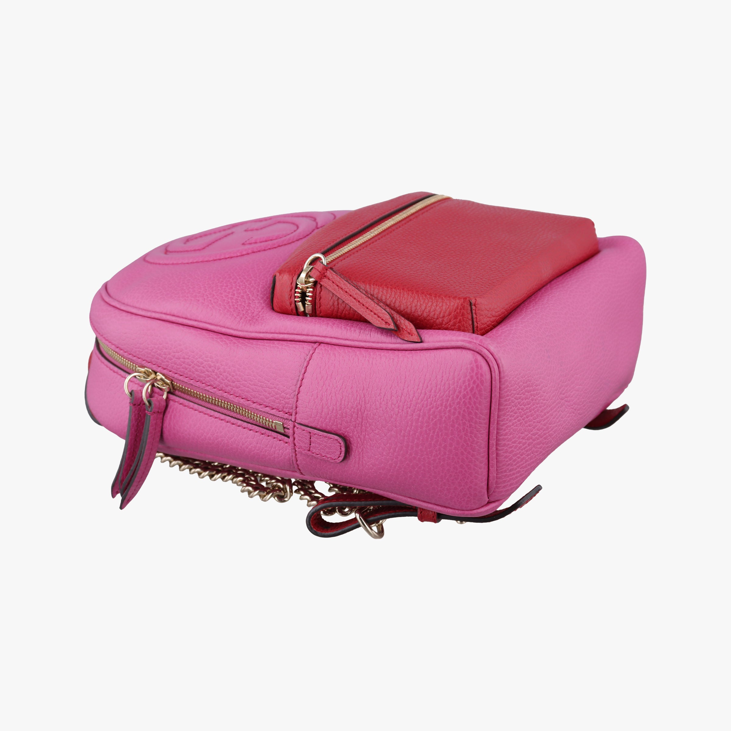 Pre-owned Gucci Soho Rose×red Leather 431570 backpack/rucksack | stylenewstar