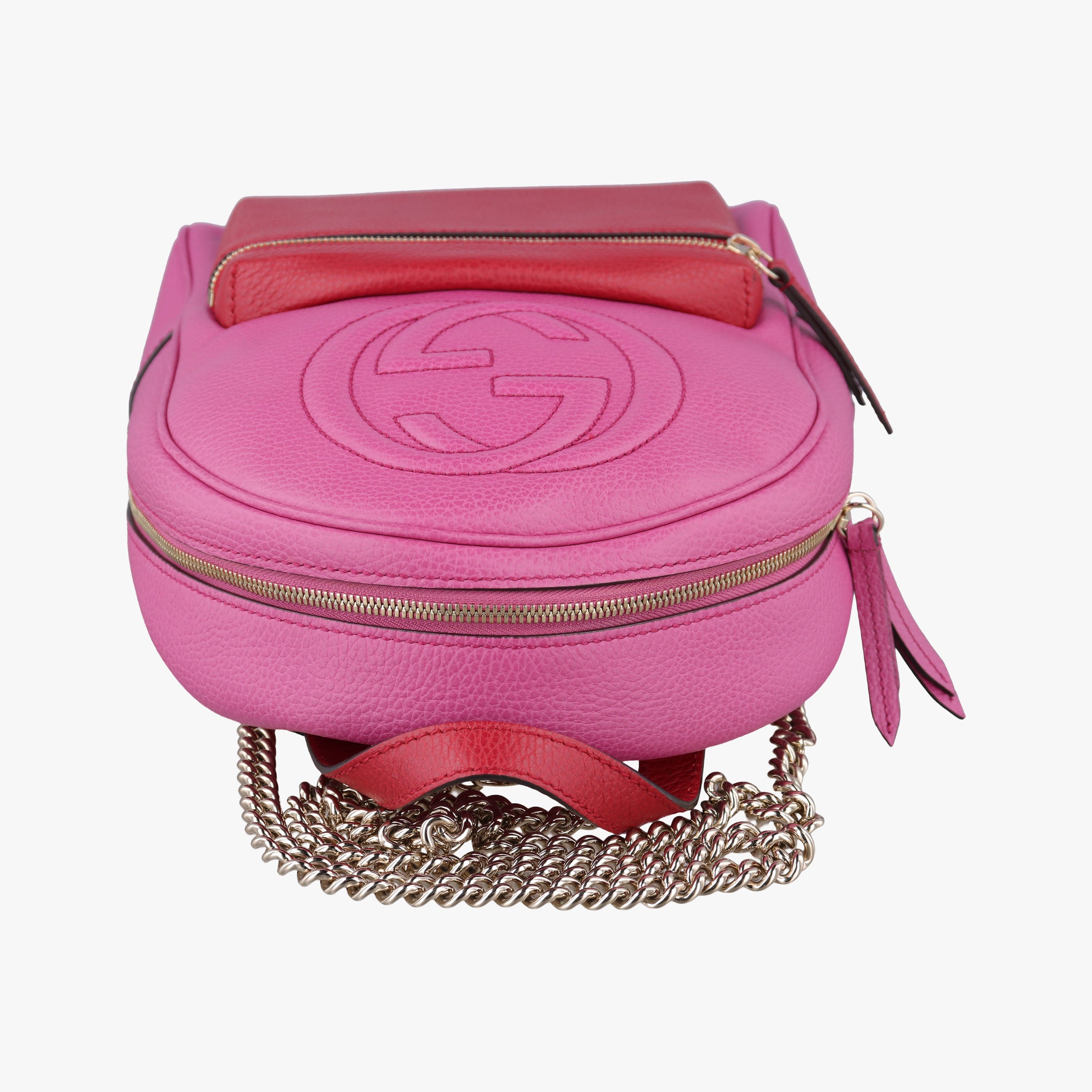 Pre-owned Gucci Soho Rose×red Leather 431570 backpack/rucksack | stylenewstar