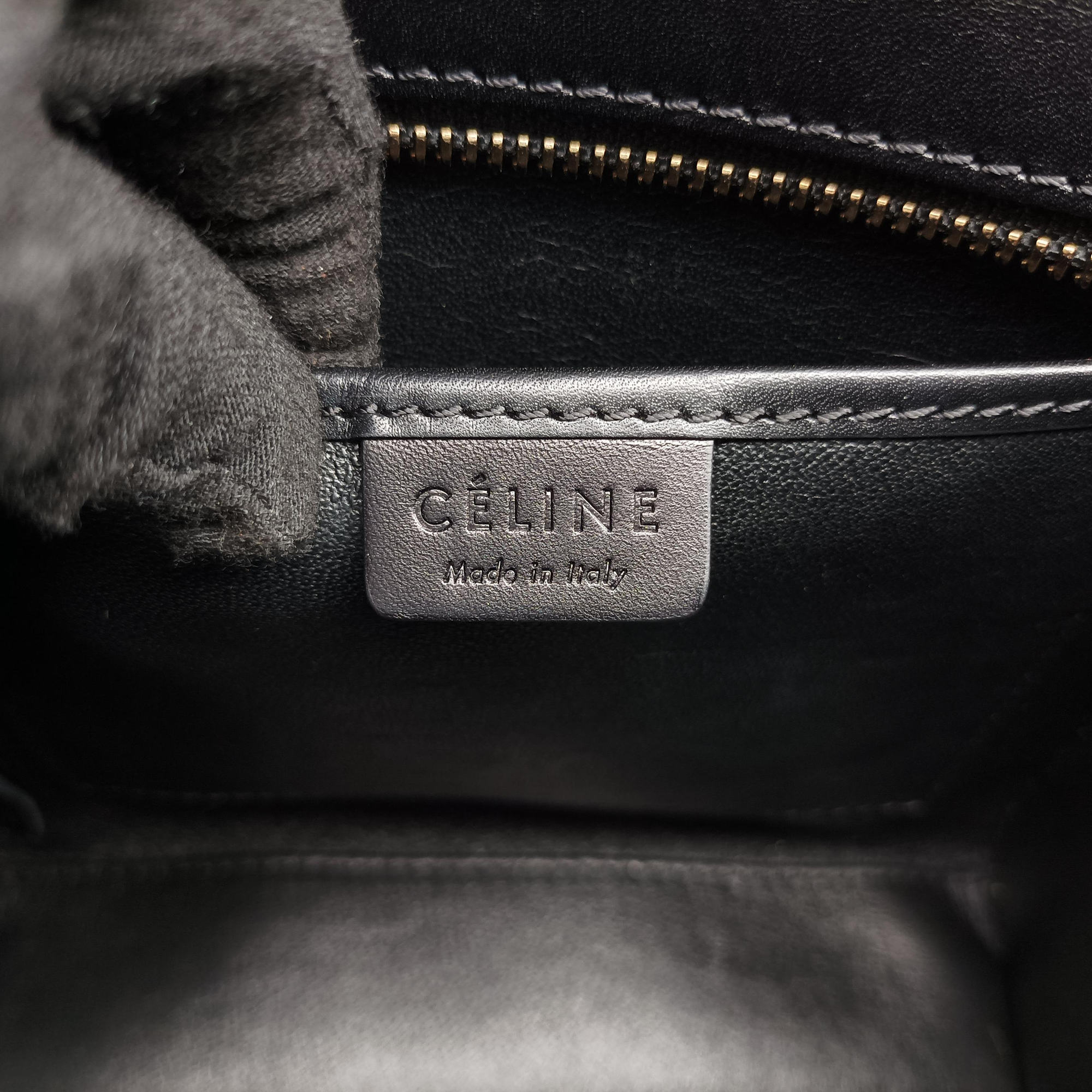 Pre-owned Celine luggage nano shopper Black×Yellow×Blue Leather × Horsehair  shoulderbag | stylenewstar