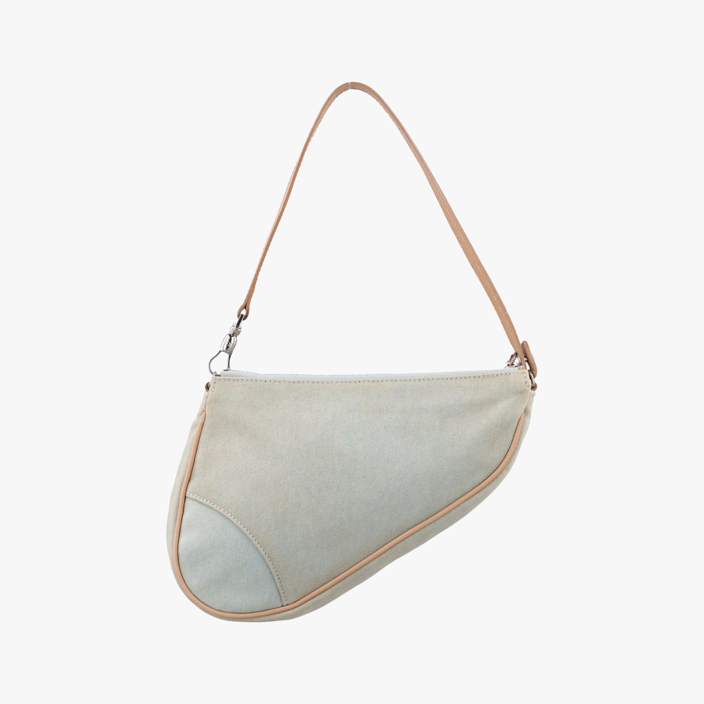 Secondhand Christian Dior Saddle Blue fabric  handbag | stylenewstar