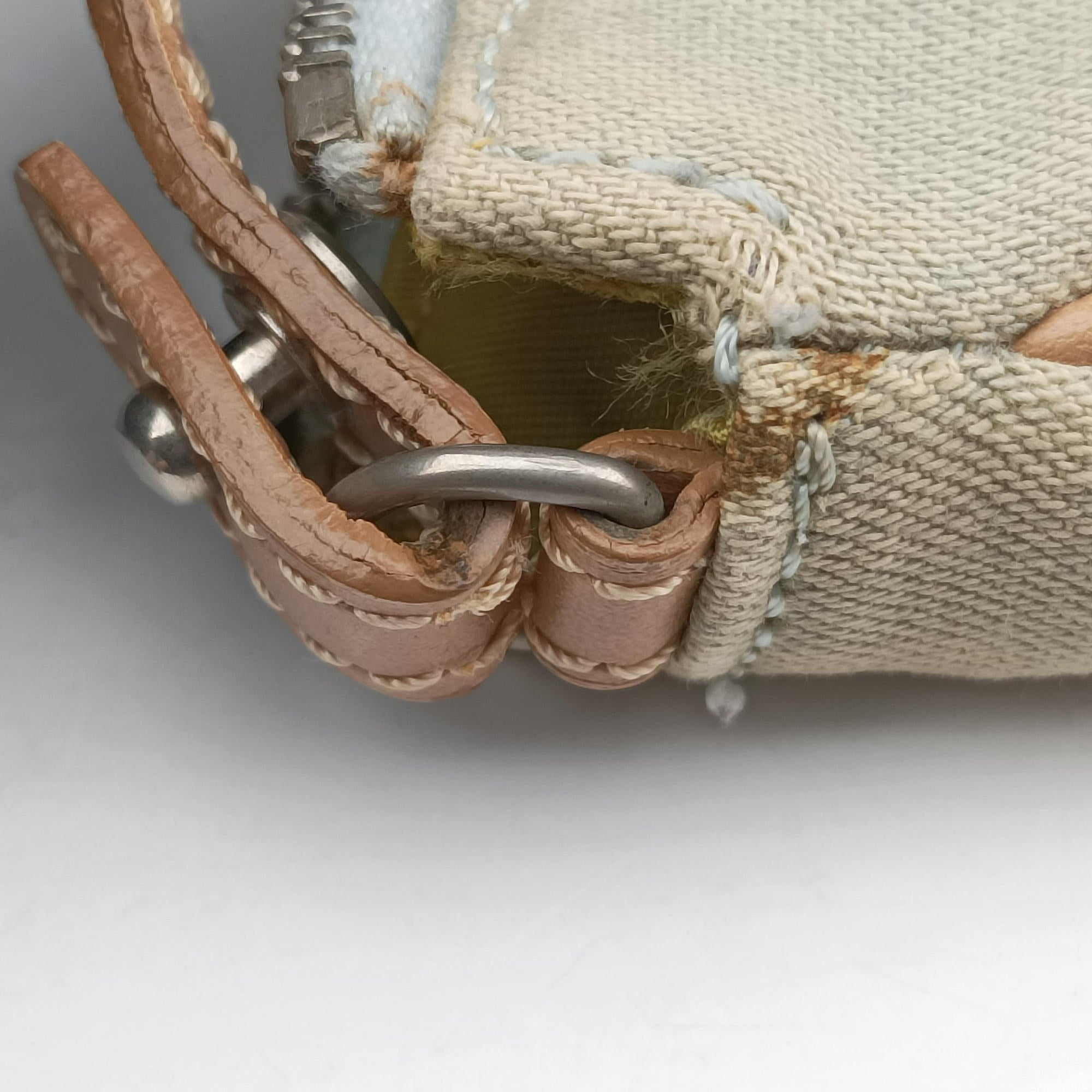 Secondhand Christian Dior Saddle Blue fabric  handbag | stylenewstar