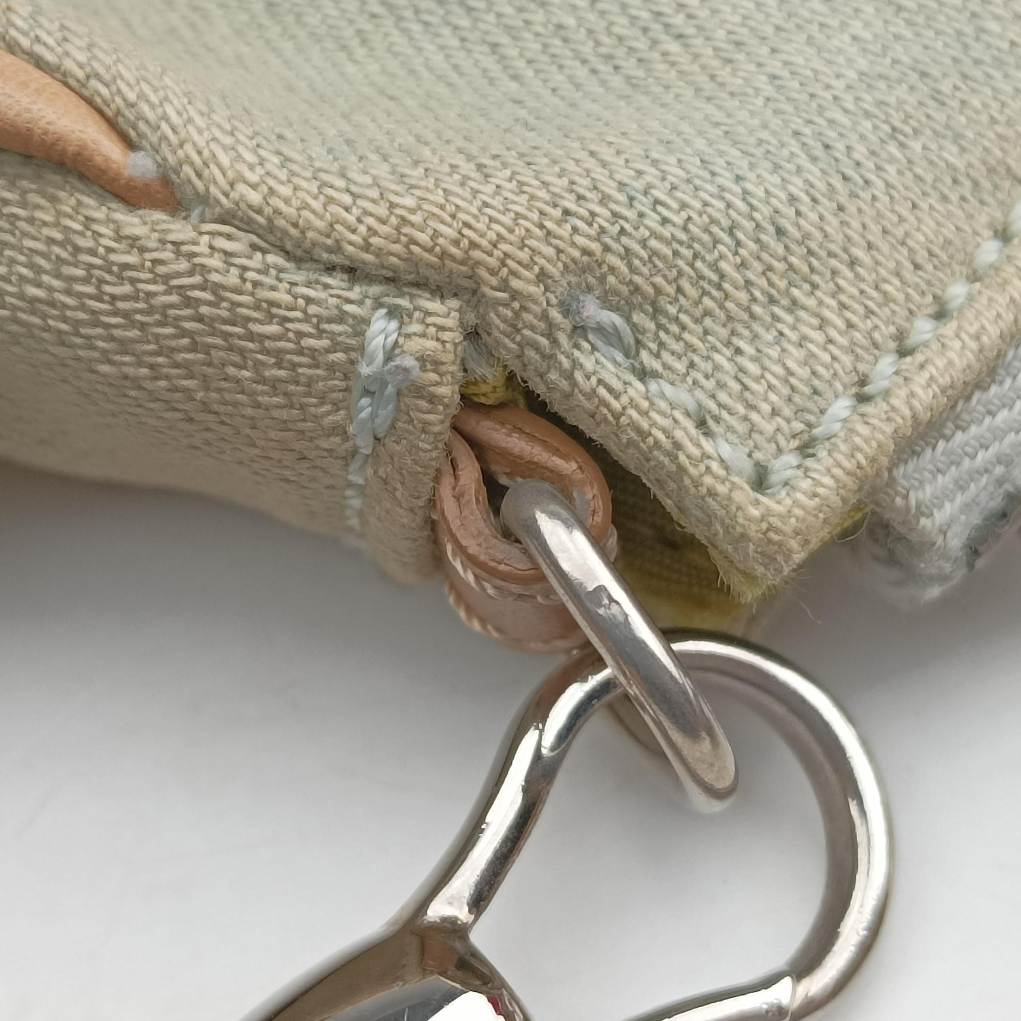 Secondhand Christian Dior Saddle Blue fabric  handbag | stylenewstar