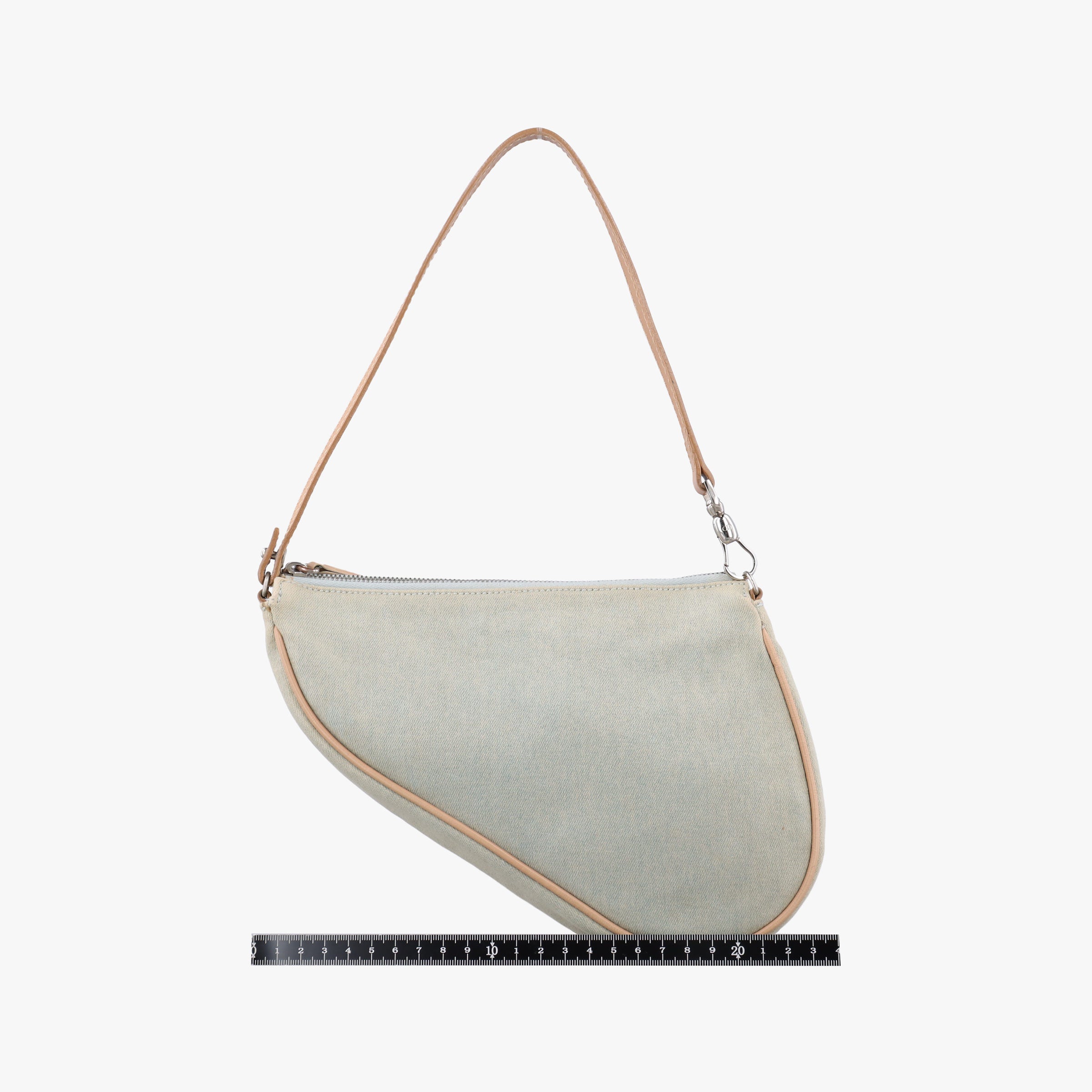 Secondhand Christian Dior Saddle Blue fabric  handbag | stylenewstar