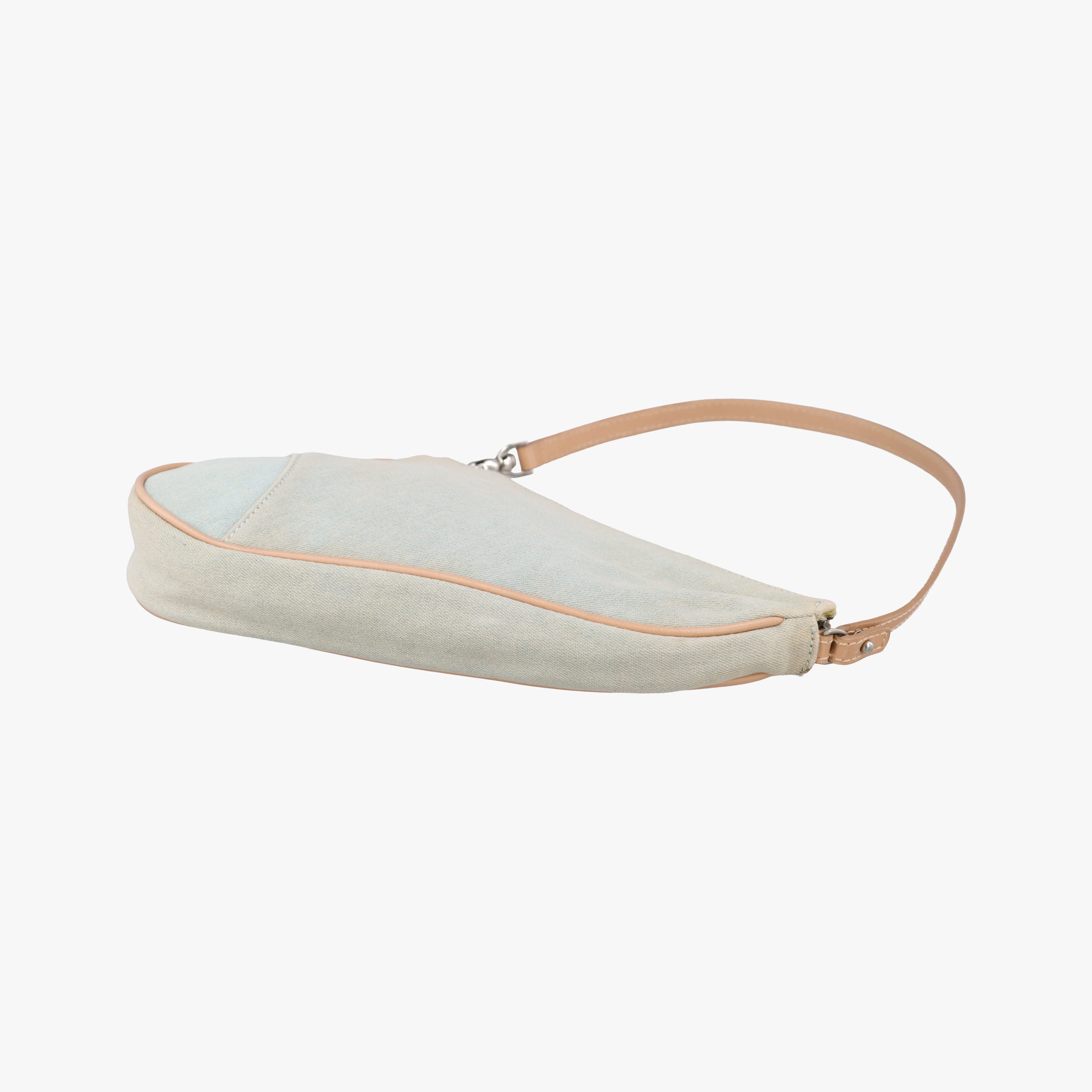 Secondhand Christian Dior Saddle Blue fabric  handbag | stylenewstar