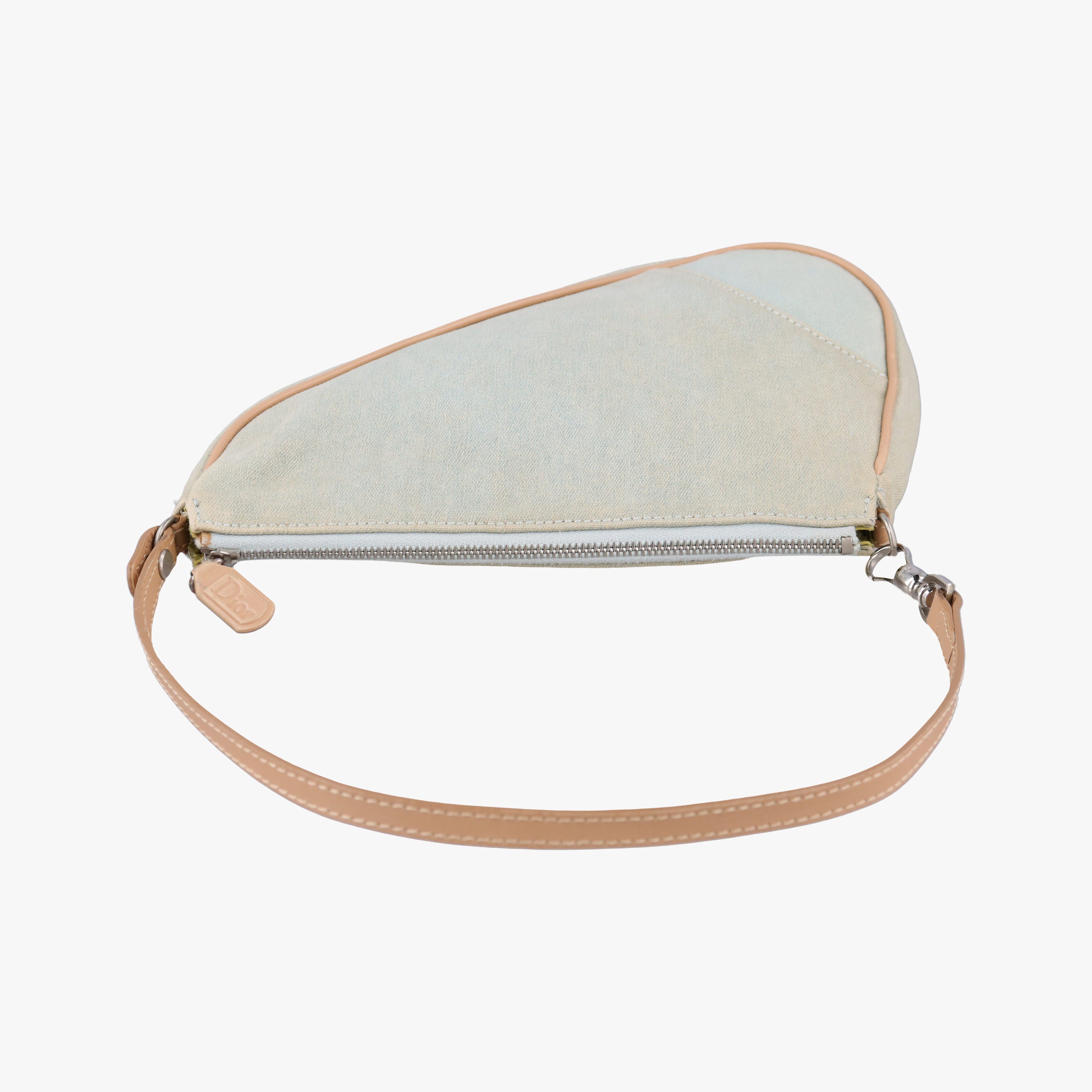 Secondhand Christian Dior Saddle Blue fabric  handbag | stylenewstar