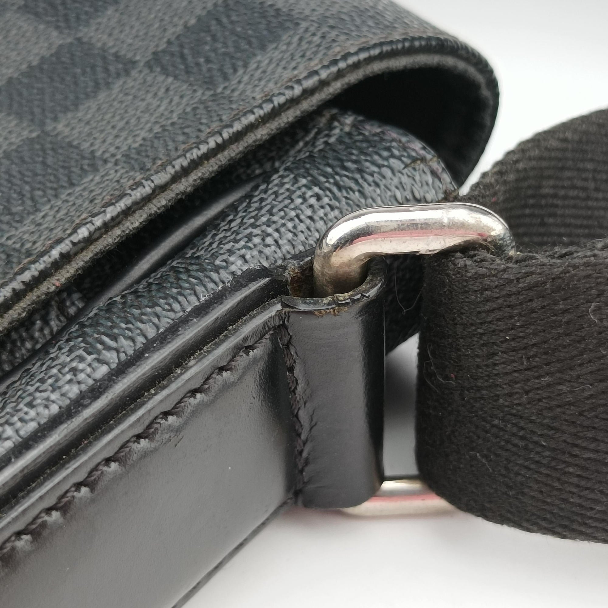 Vintage Louis Vuitton DANIEL MM Noir Damier GRAPHITE N58029 shoulderbag | stylenewstar