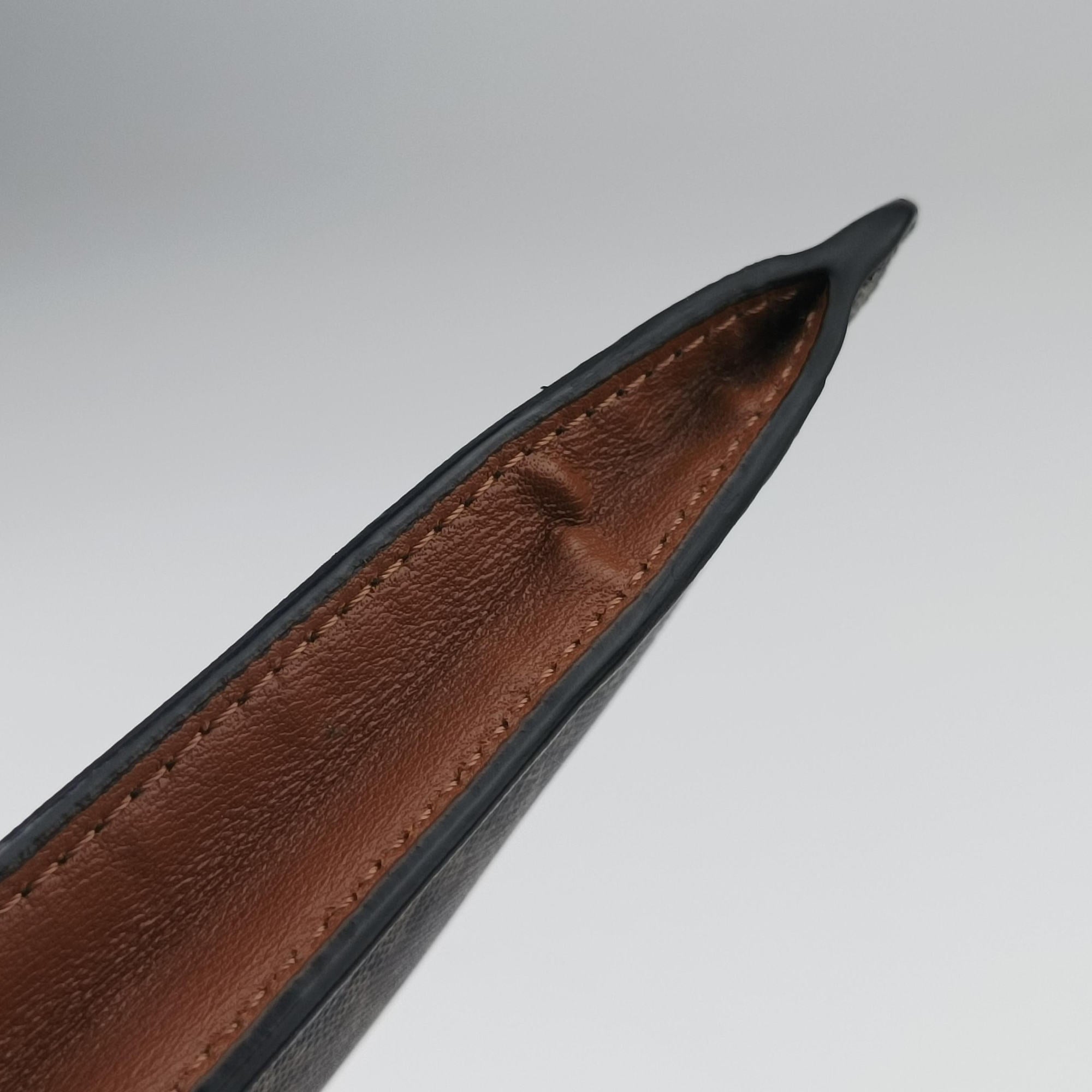 Pre-owned Celine Triomphe Phone Pouch Brown PVC coated canvas×Leather  shoulderbag | stylenewstar