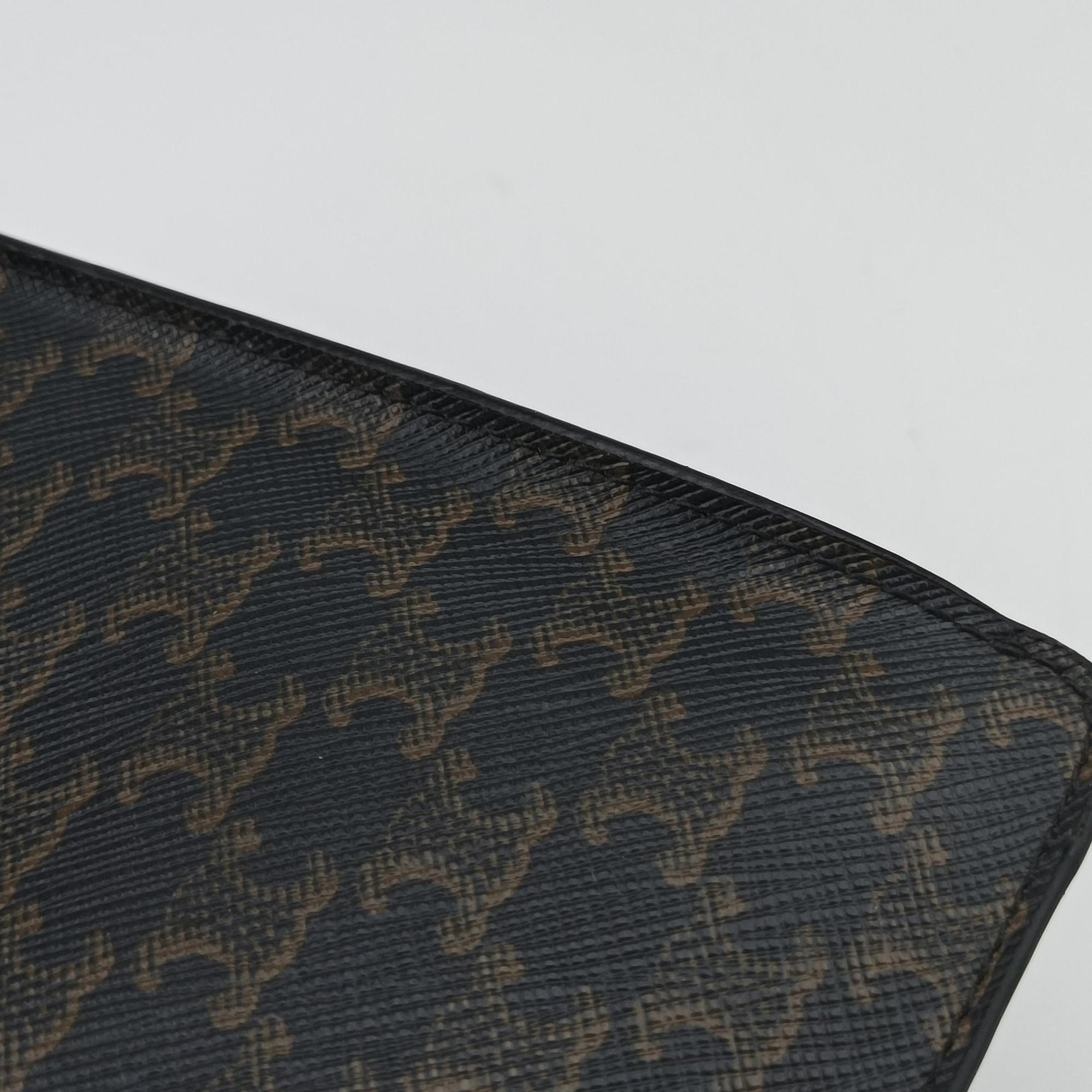 Pre-owned Celine Triomphe Phone Pouch Brown PVC coated canvas×Leather  shoulderbag | stylenewstar