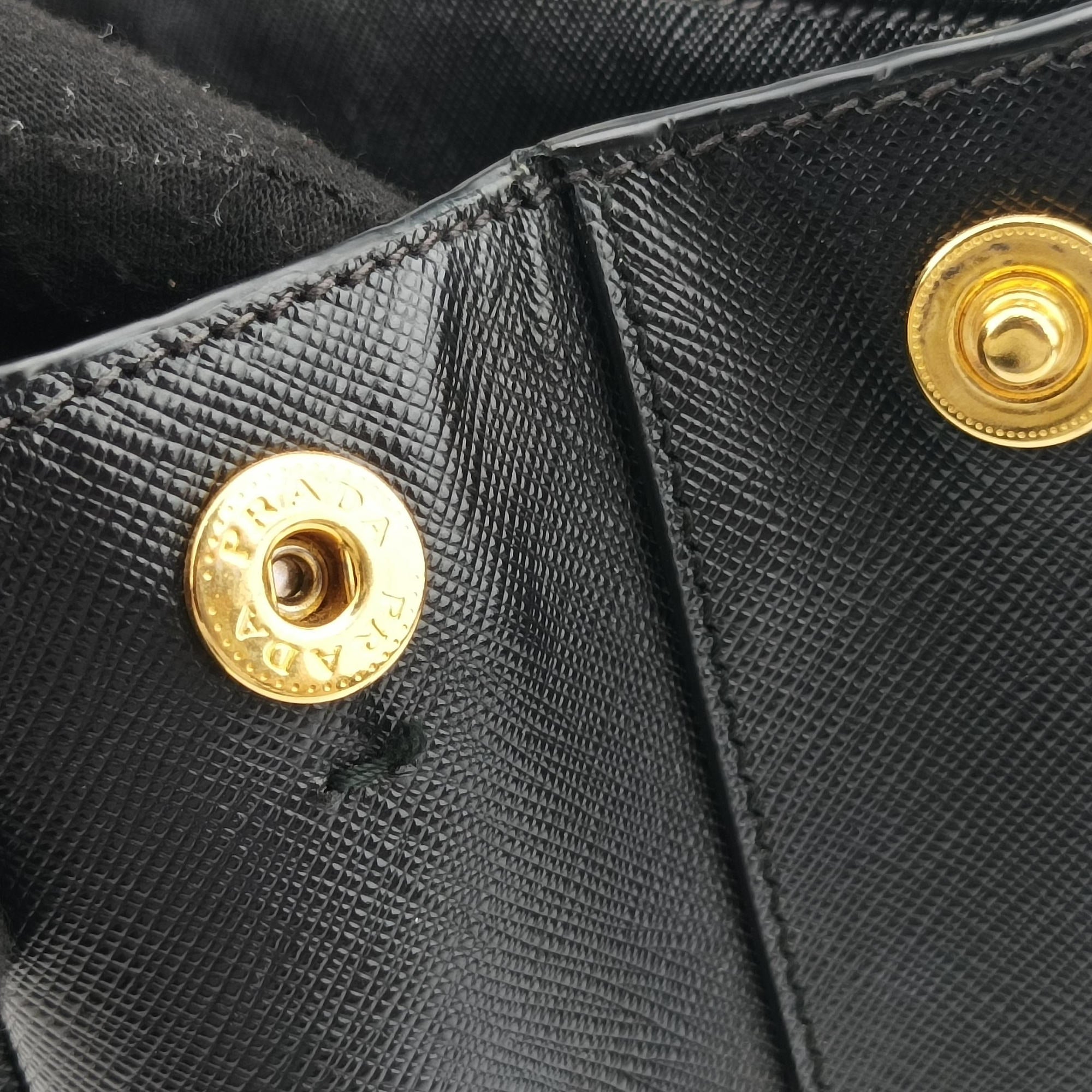Pre-owned Prada Galleria Black SAFFIANO Leather BN2274 handbag | stylenewstar