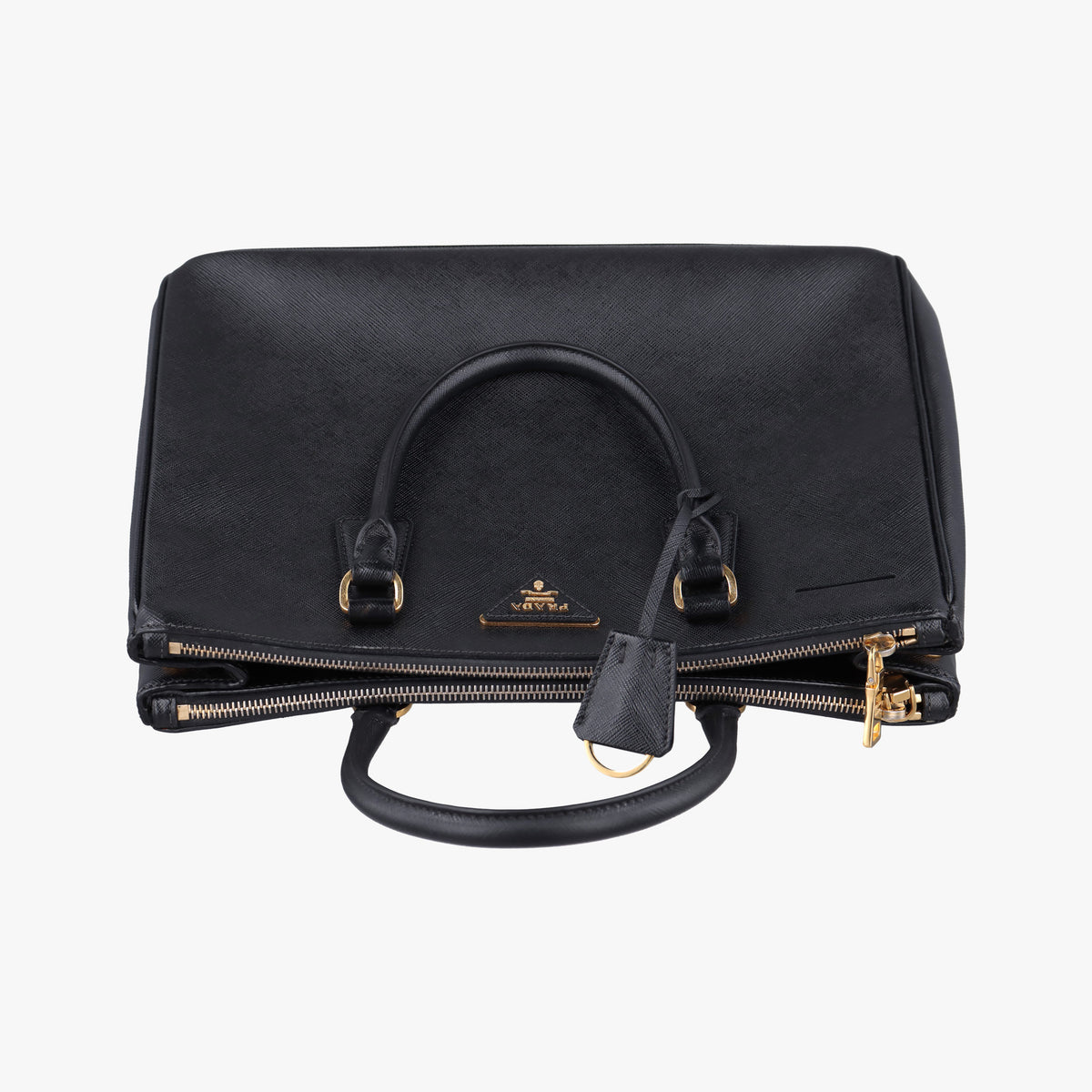 Pre-owned Prada Galleria Black SAFFIANO Leather BN2274 handbag | stylenewstar