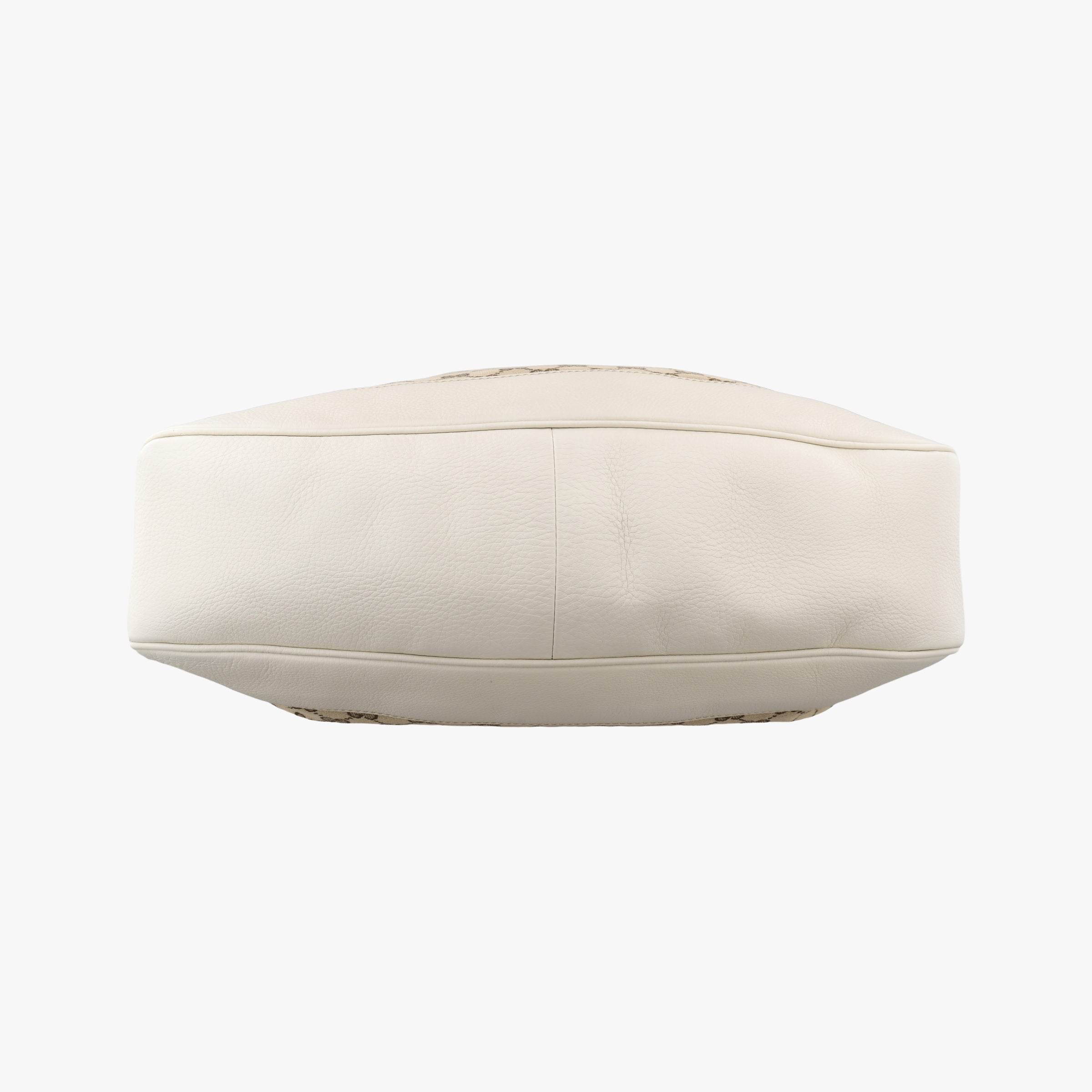 Pre-owned Gucci Bamboo Beige×White Canvas×Leather 282315 shoulderbag | stylenewstar