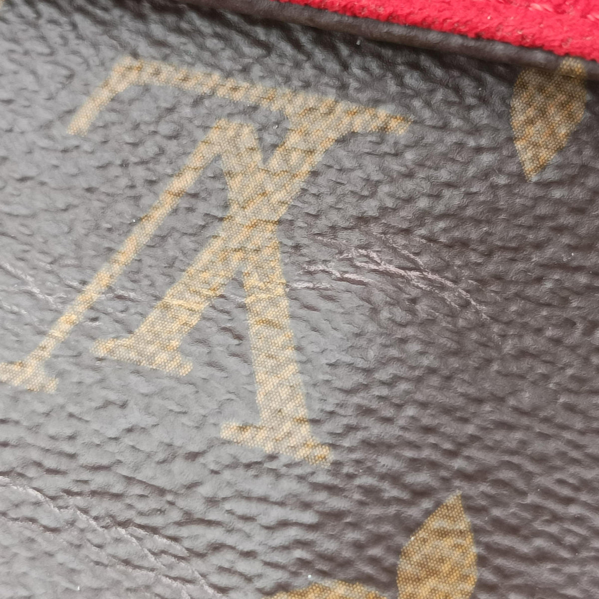 Pre-owned Louis Vuitton SAINT PLACIDE brown×CERISE Monogram Canvas×calf leather M43713 shoulderbag | stylenewstar