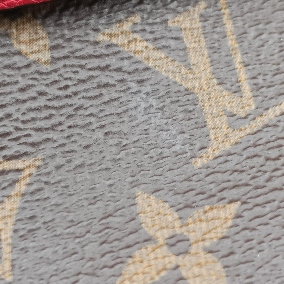 Pre-owned Louis Vuitton SAINT PLACIDE brown×CERISE Monogram Canvas×calf leather M43713 shoulderbag | stylenewstar