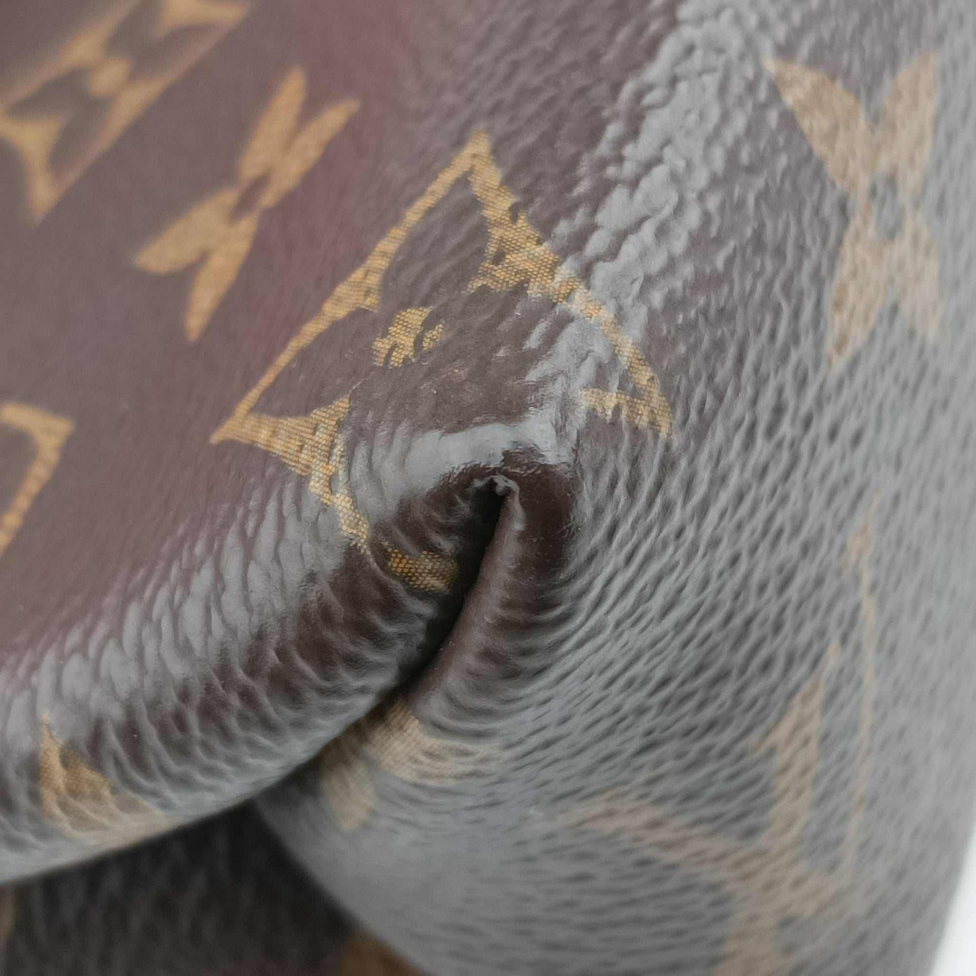 Pre-owned Louis Vuitton SAINT PLACIDE brown×CERISE Monogram Canvas×calf leather M43713 shoulderbag | stylenewstar