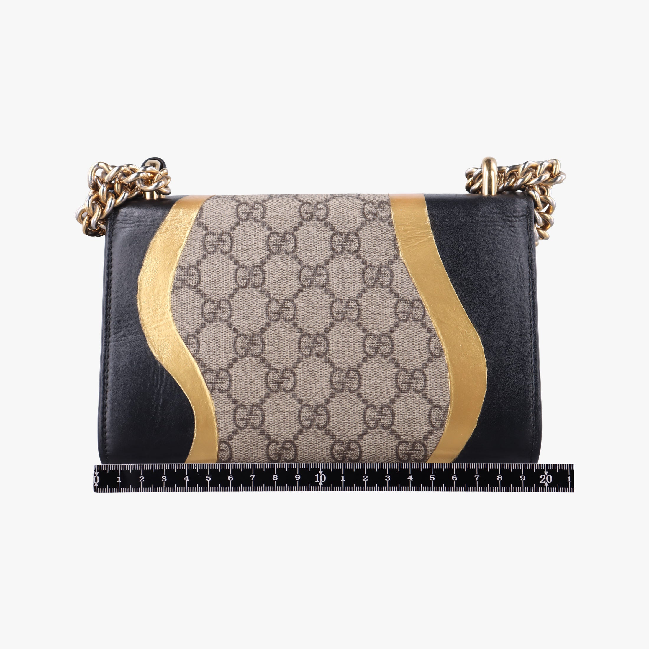 Pre-owned Gucci Padlock beige×Black PVC coated canvas×Leather 432182 shoulderbag | stylenewstar