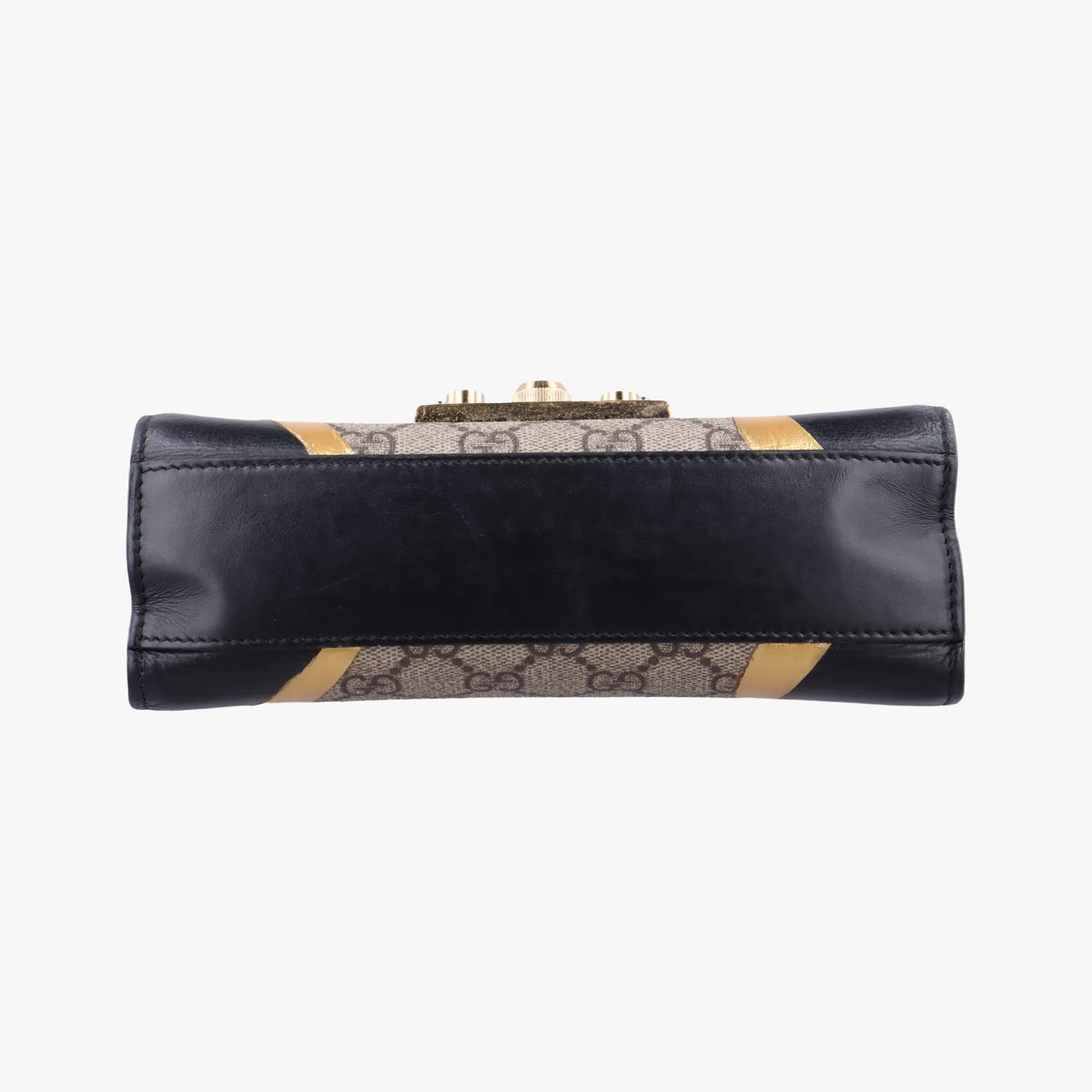 Pre-owned Gucci Padlock beige×Black PVC coated canvas×Leather 432182 shoulderbag | stylenewstar