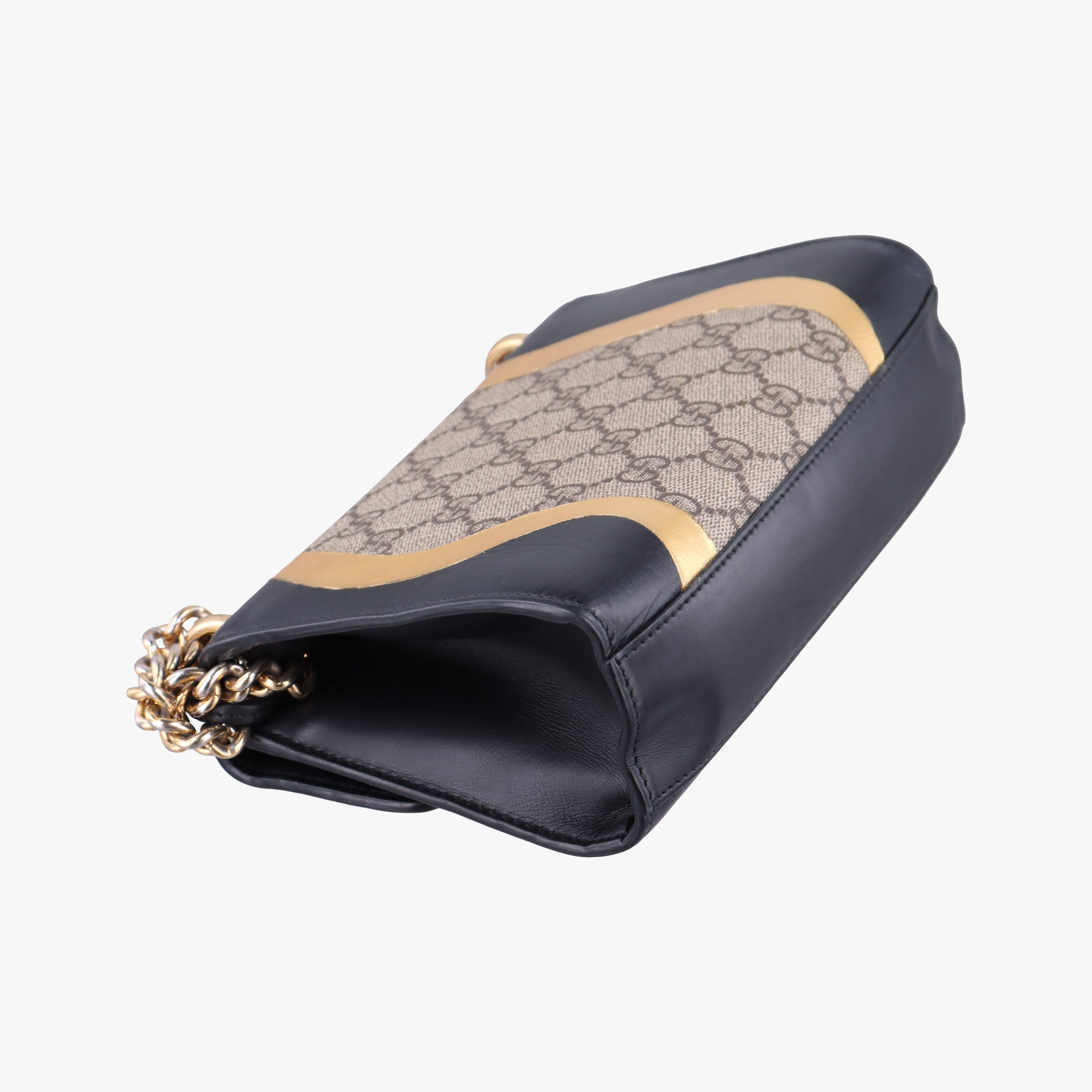 Pre-owned Gucci Padlock beige×Black PVC coated canvas×Leather 432182 shoulderbag | stylenewstar