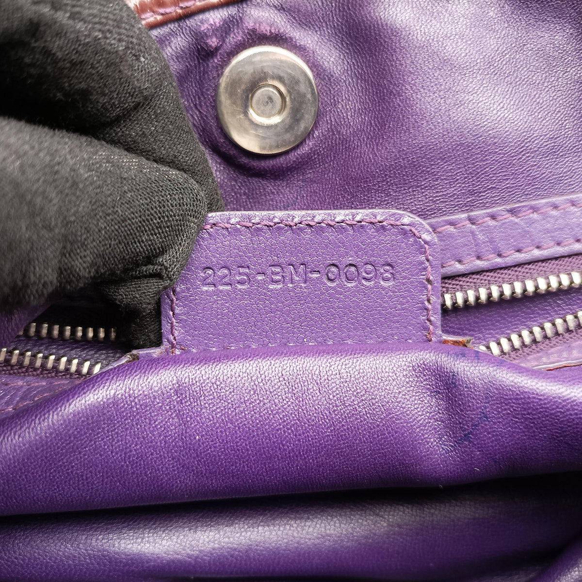 Pre-owned Christian Dior Soft Lady Dior tote Purple lambskin  handbag | stylenewstar