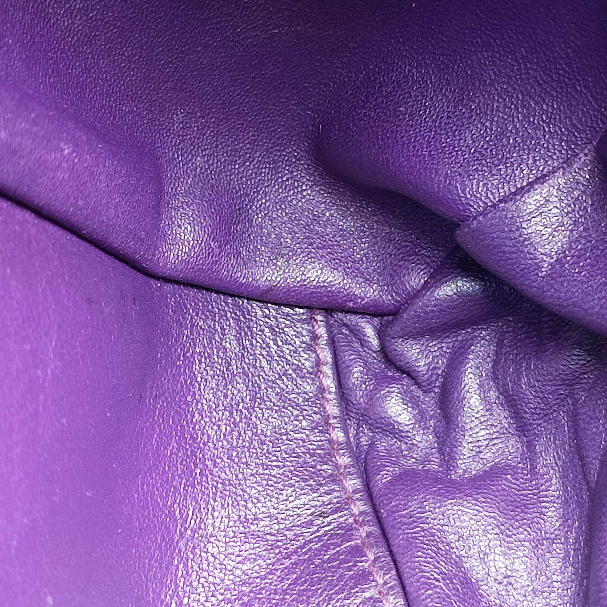 Pre-owned Christian Dior Soft Lady Dior tote Purple lambskin  handbag | stylenewstar