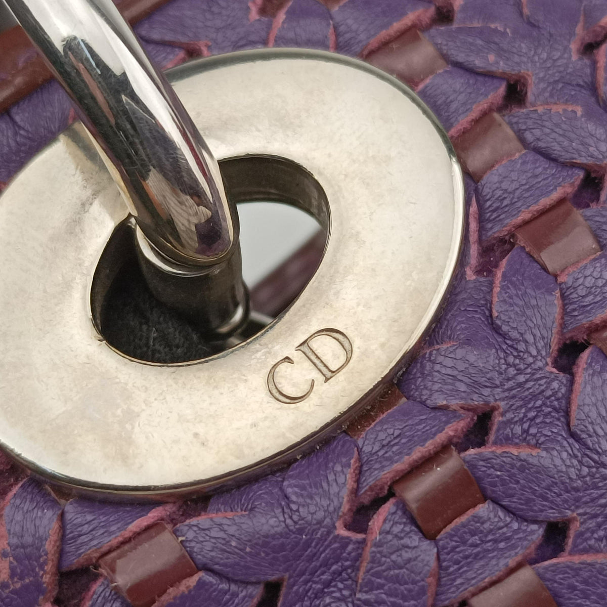Pre-owned Christian Dior Soft Lady Dior tote Purple lambskin  handbag | stylenewstar