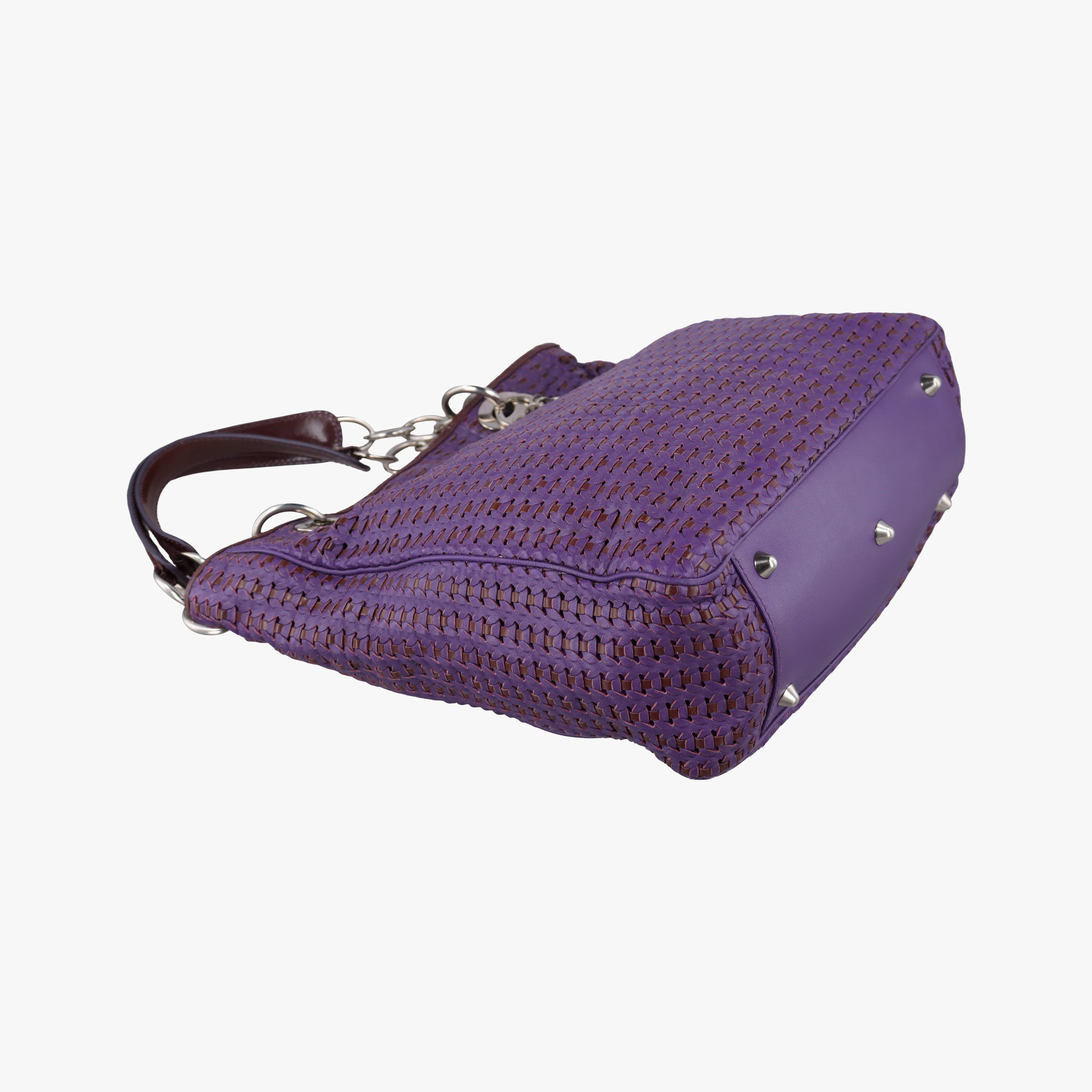 Pre-owned Christian Dior Soft Lady Dior tote Purple lambskin  handbag | stylenewstar