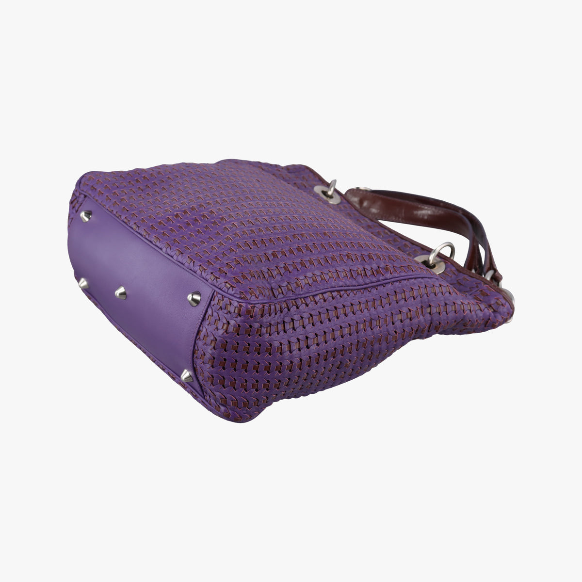 Pre-owned Christian Dior Soft Lady Dior tote Purple lambskin  handbag | stylenewstar