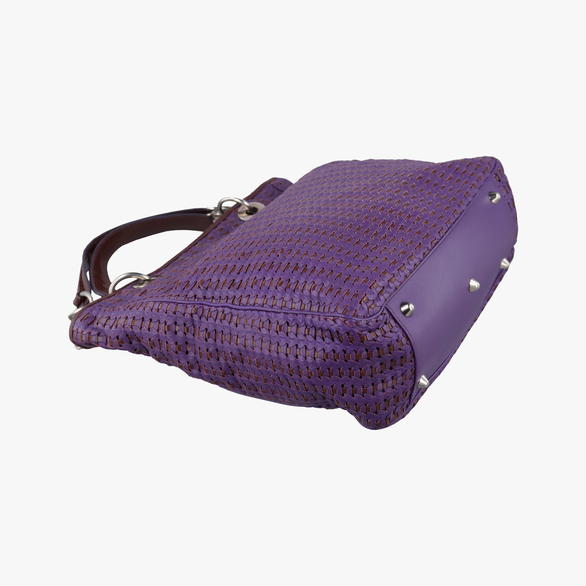 Pre-owned Christian Dior Soft Lady Dior tote Purple lambskin  handbag | stylenewstar