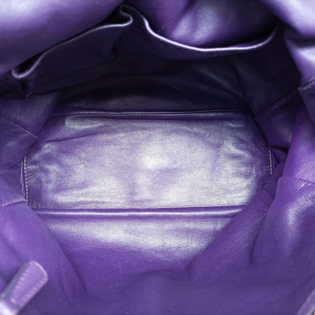Pre-owned Christian Dior Soft Lady Dior tote Purple lambskin  handbag | stylenewstar