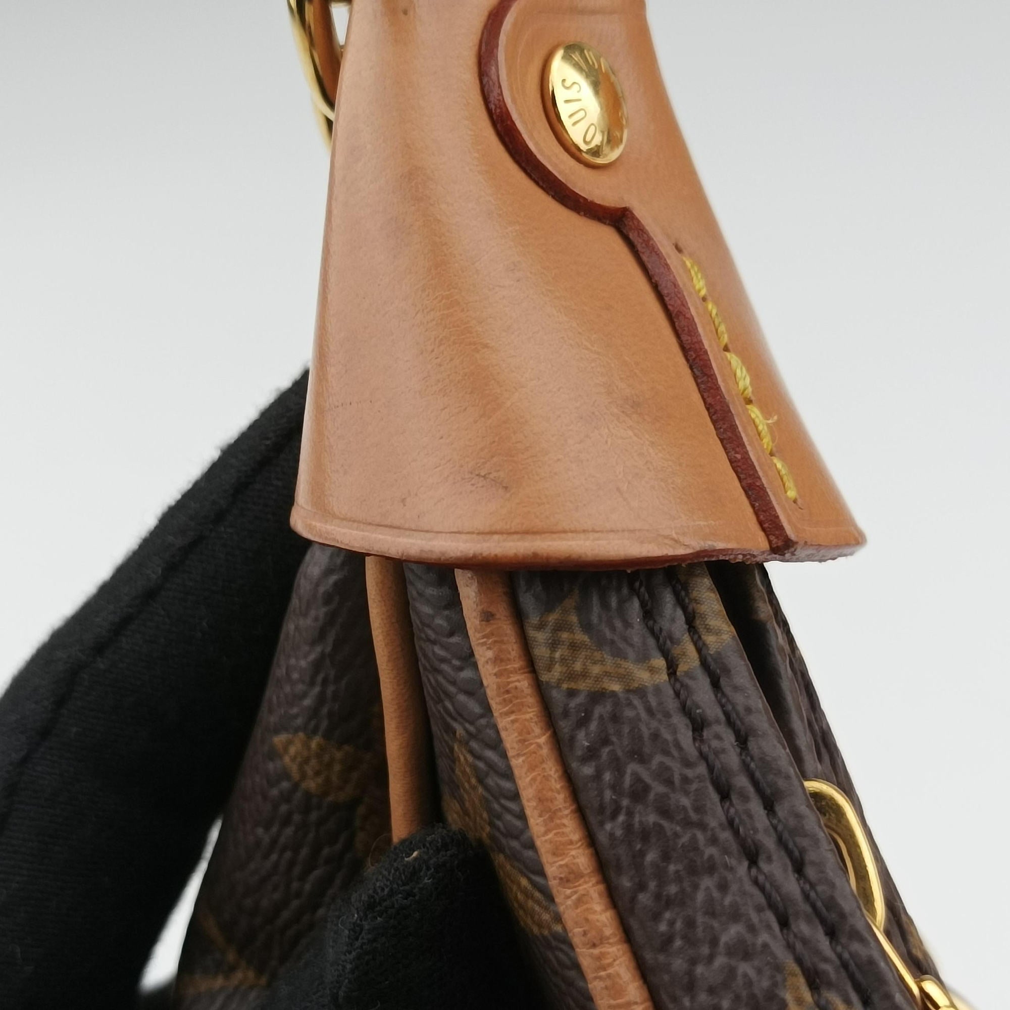 Pre-owned Louis Vuitton loop Brown PVC coated canvas M81098 shoulderbag | stylenewstar