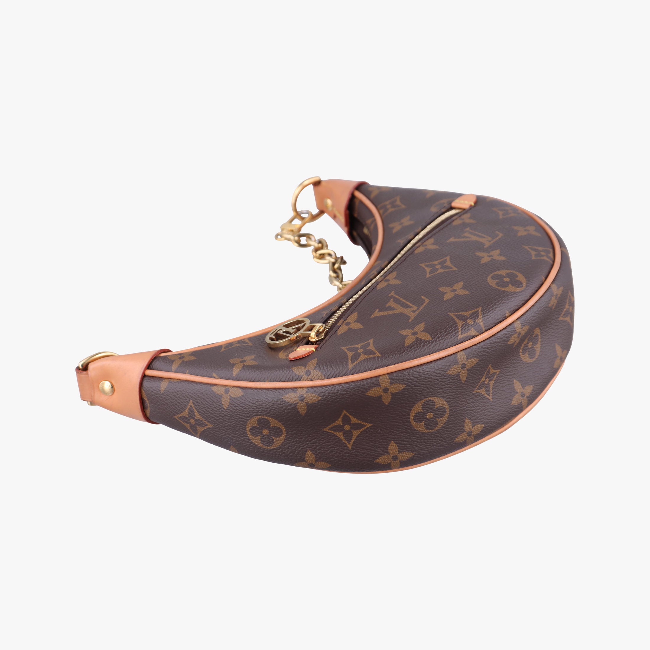Pre-owned Louis Vuitton loop Brown PVC coated canvas M81098 shoulderbag | stylenewstar