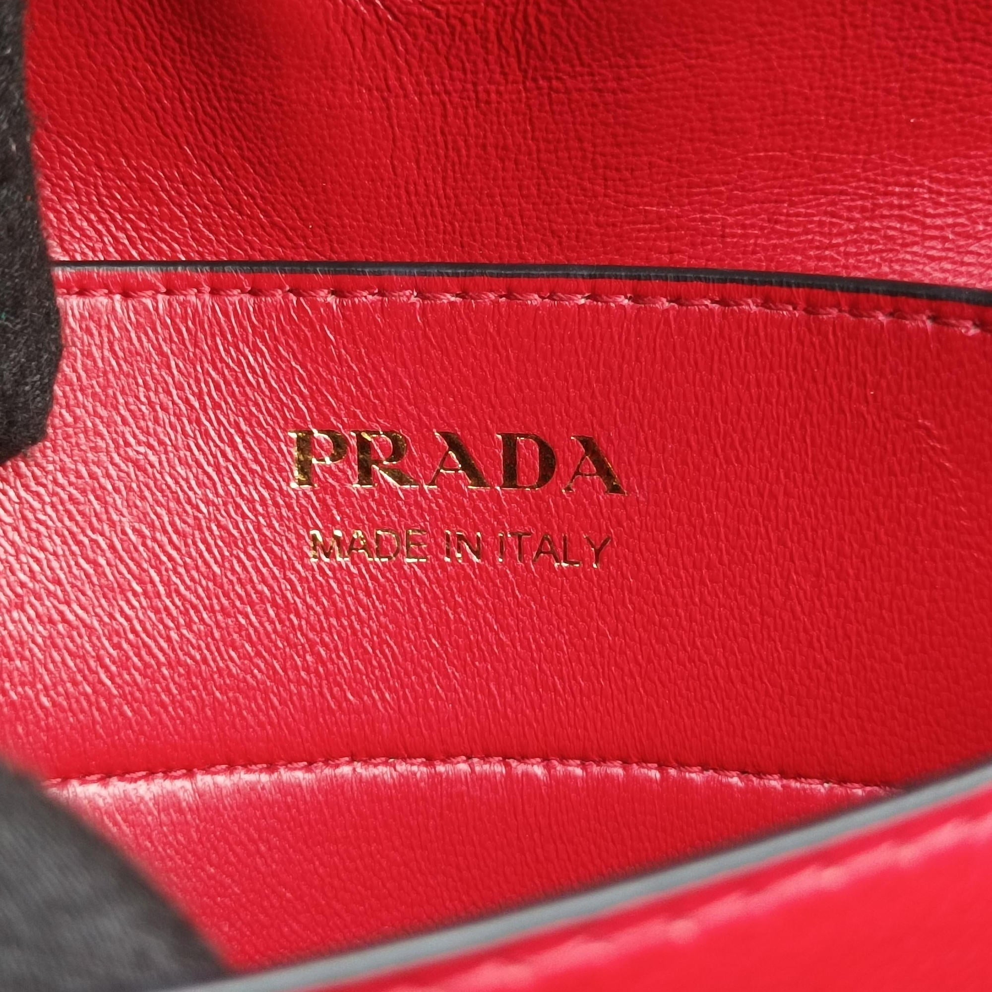 Pre-owned Prada Double Cuir Blue SAFFIANO Leather B2756T handbag | stylenewstar