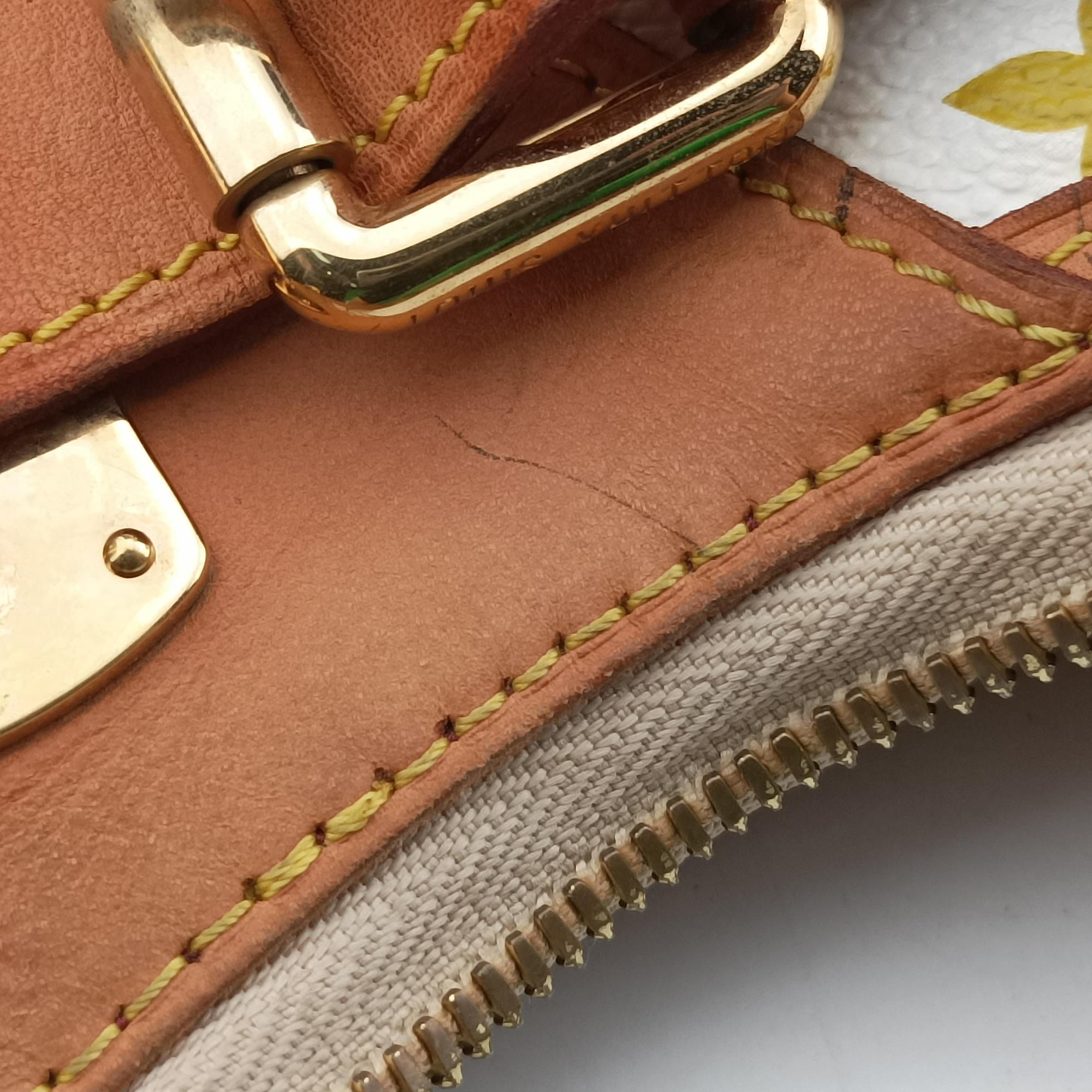 Pre-owned Louis Vuitton GRETA white Monogram Multicolor M40195 shoulderbag | stylenewstar