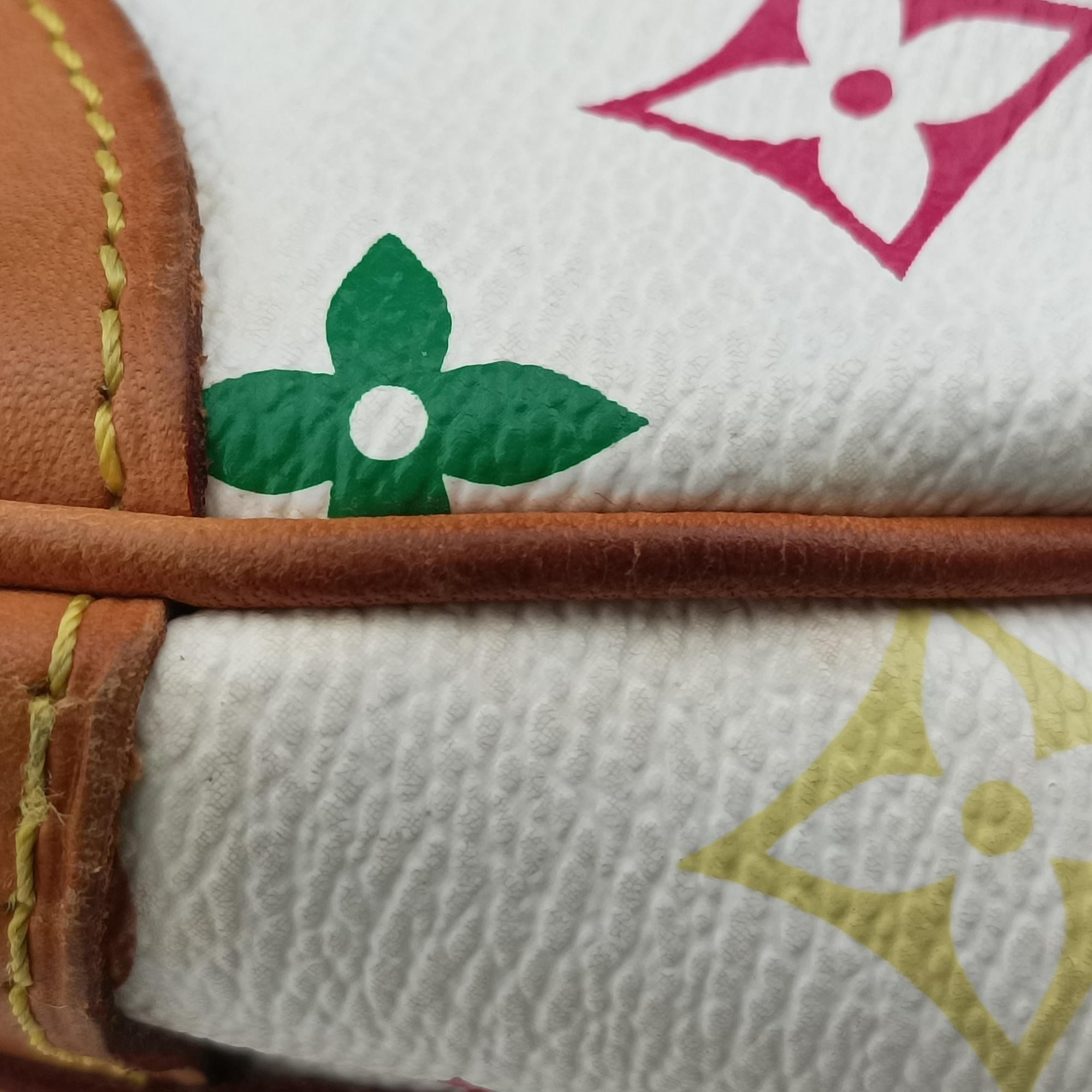 Pre-owned Louis Vuitton GRETA white Monogram Multicolor M40195 shoulderbag | stylenewstar