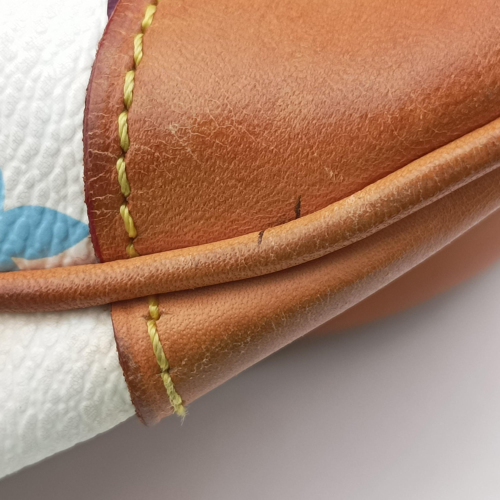 Pre-owned Louis Vuitton GRETA white Monogram Multicolor M40195 shoulderbag | stylenewstar