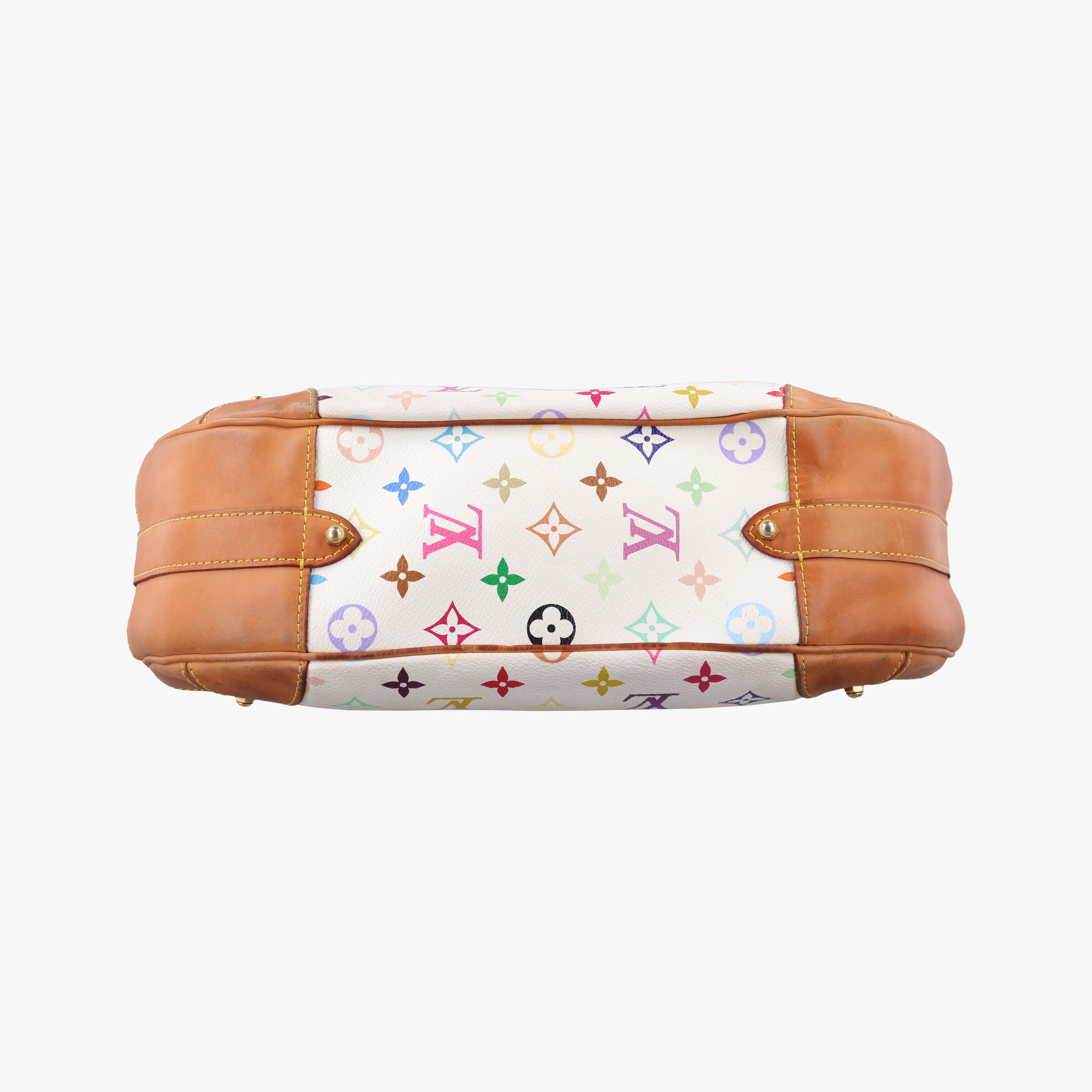 Pre-owned Louis Vuitton GRETA white Monogram Multicolor M40195 shoulderbag | stylenewstar