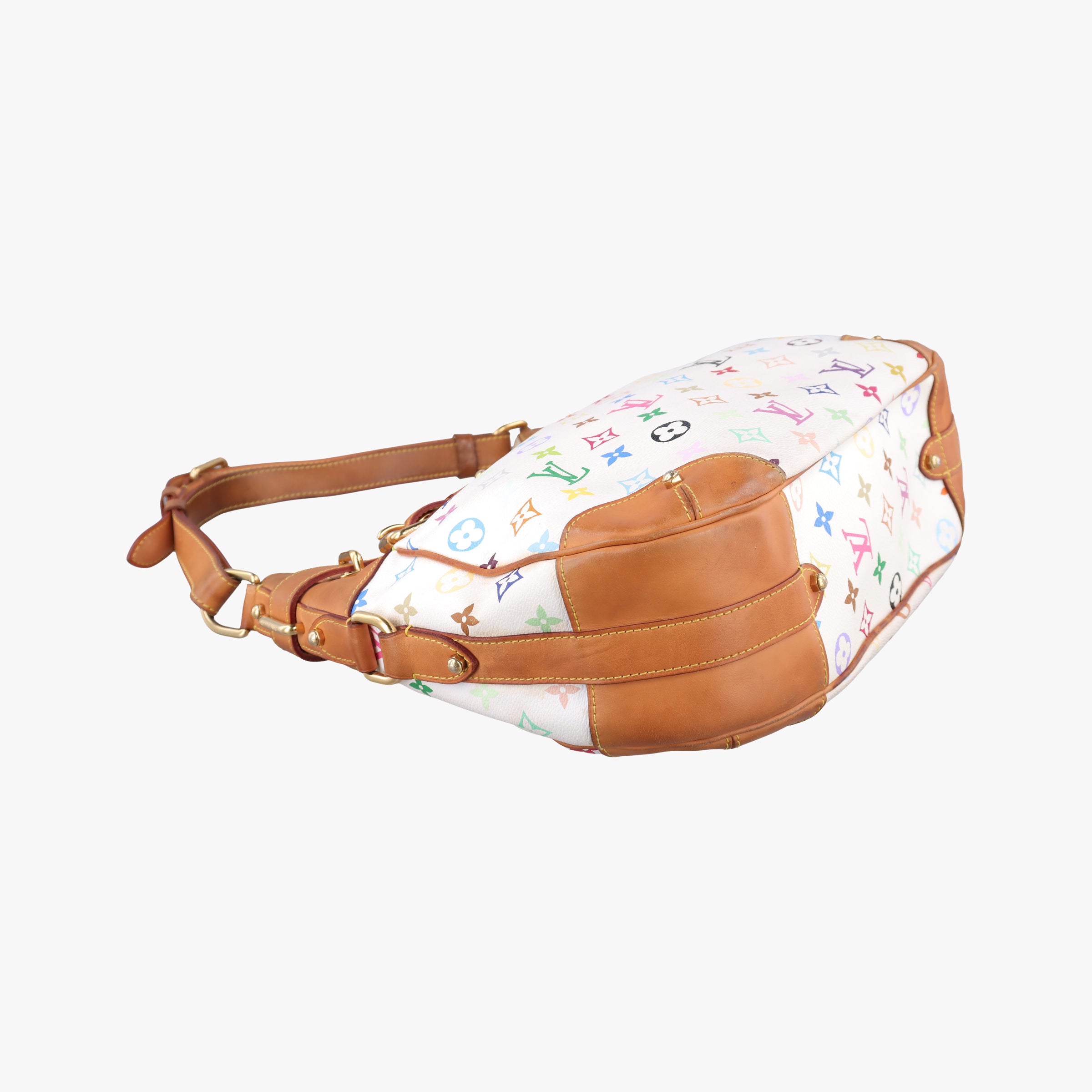 Pre-owned Louis Vuitton GRETA white Monogram Multicolor M40195 shoulderbag | stylenewstar