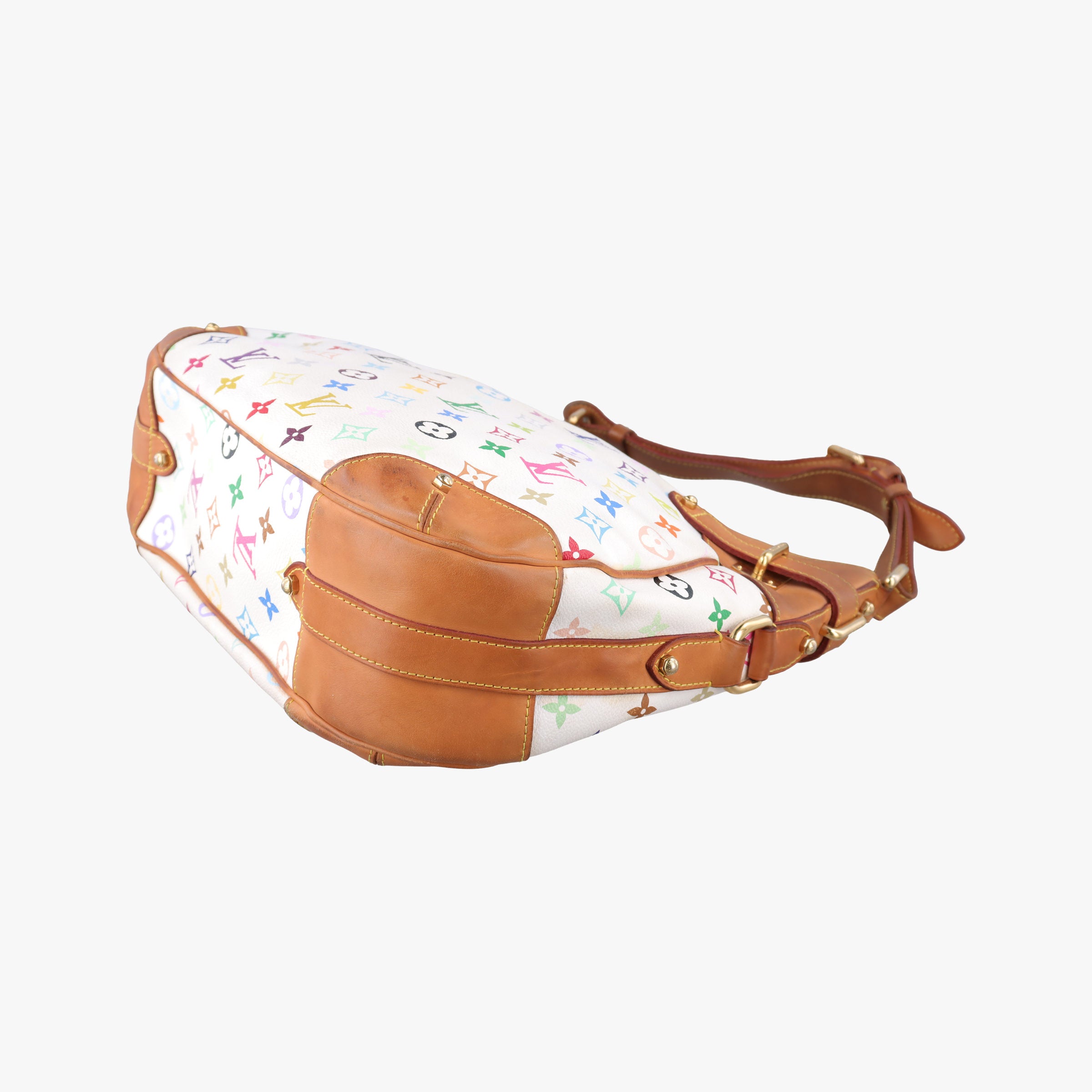 Pre-owned Louis Vuitton GRETA white Monogram Multicolor M40195 shoulderbag | stylenewstar