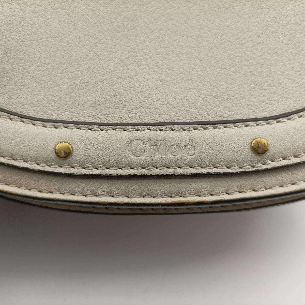 Pre-owned Chloe Bracelet Nile White Leather  shoulderbag | stylenewstar