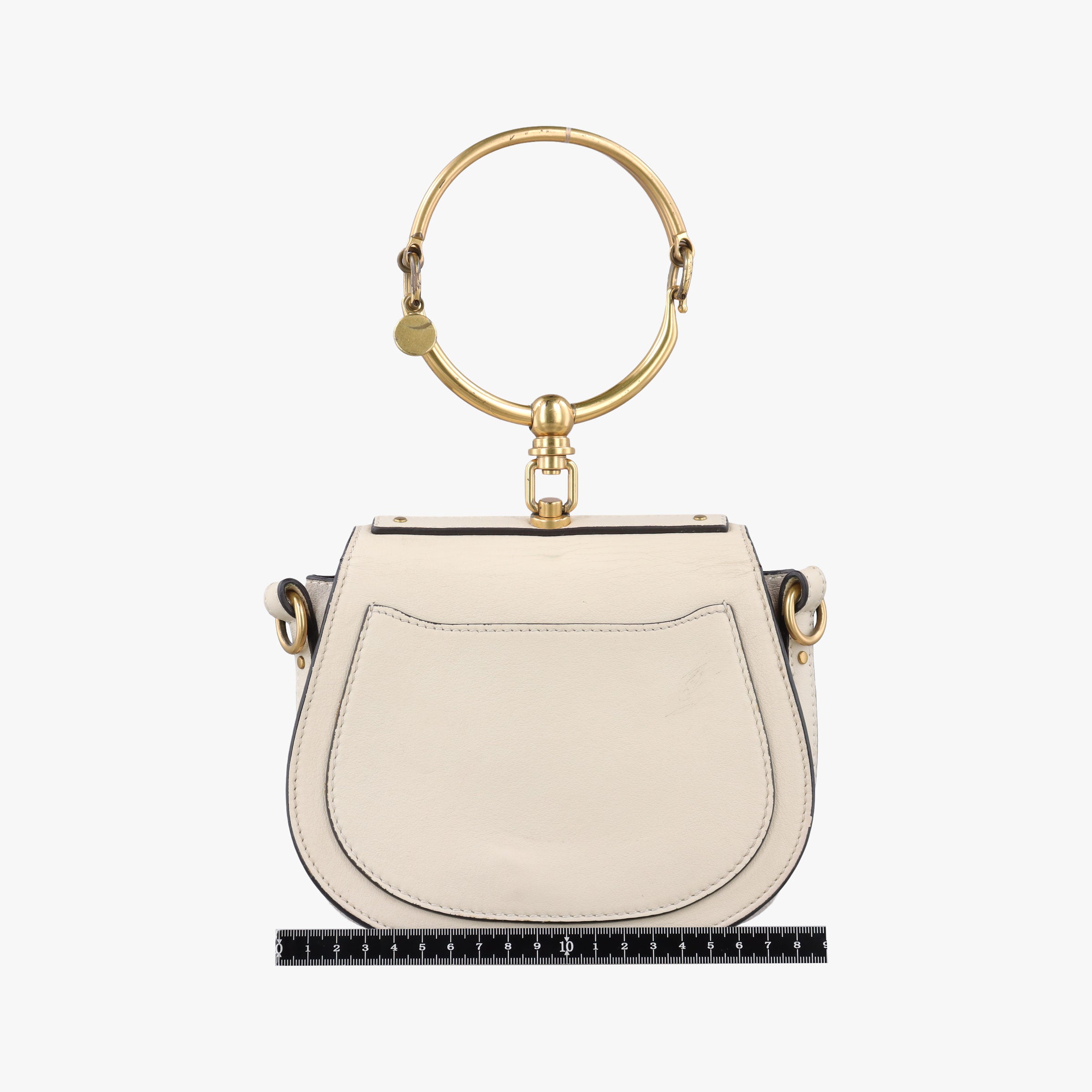 Pre-owned Chloe Bracelet Nile White Leather  shoulderbag | stylenewstar