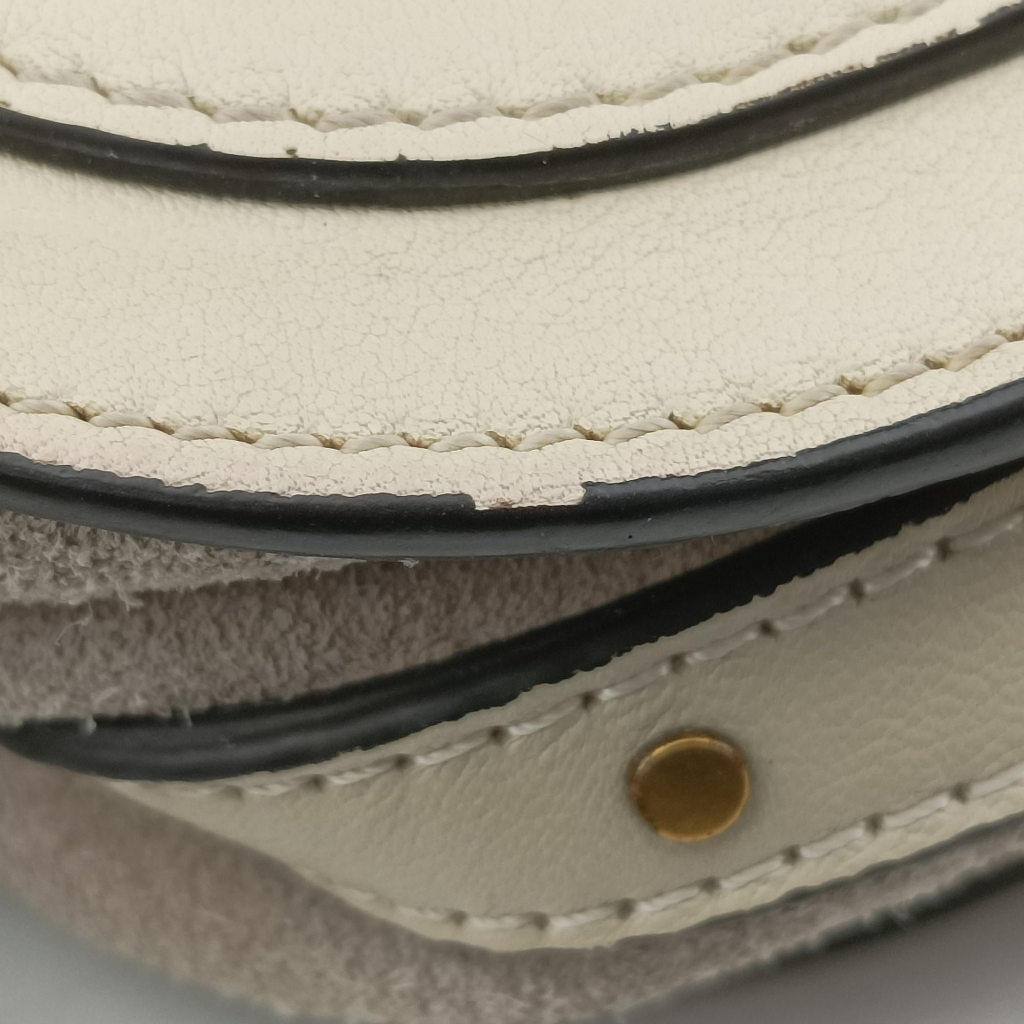 Pre-owned Chloe Bracelet Nile White Leather  shoulderbag | stylenewstar