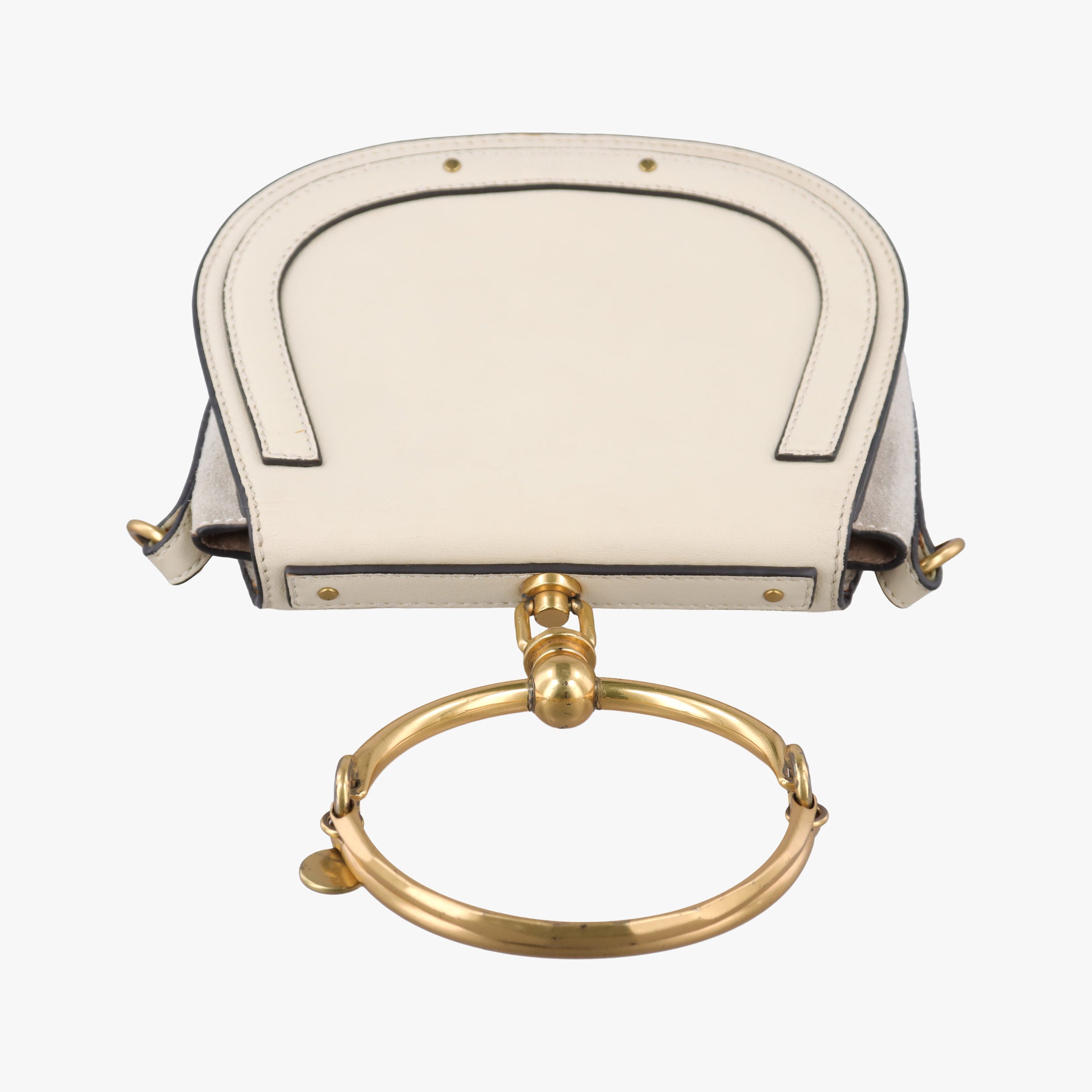 Pre-owned Chloe Bracelet Nile White Leather  shoulderbag | stylenewstar
