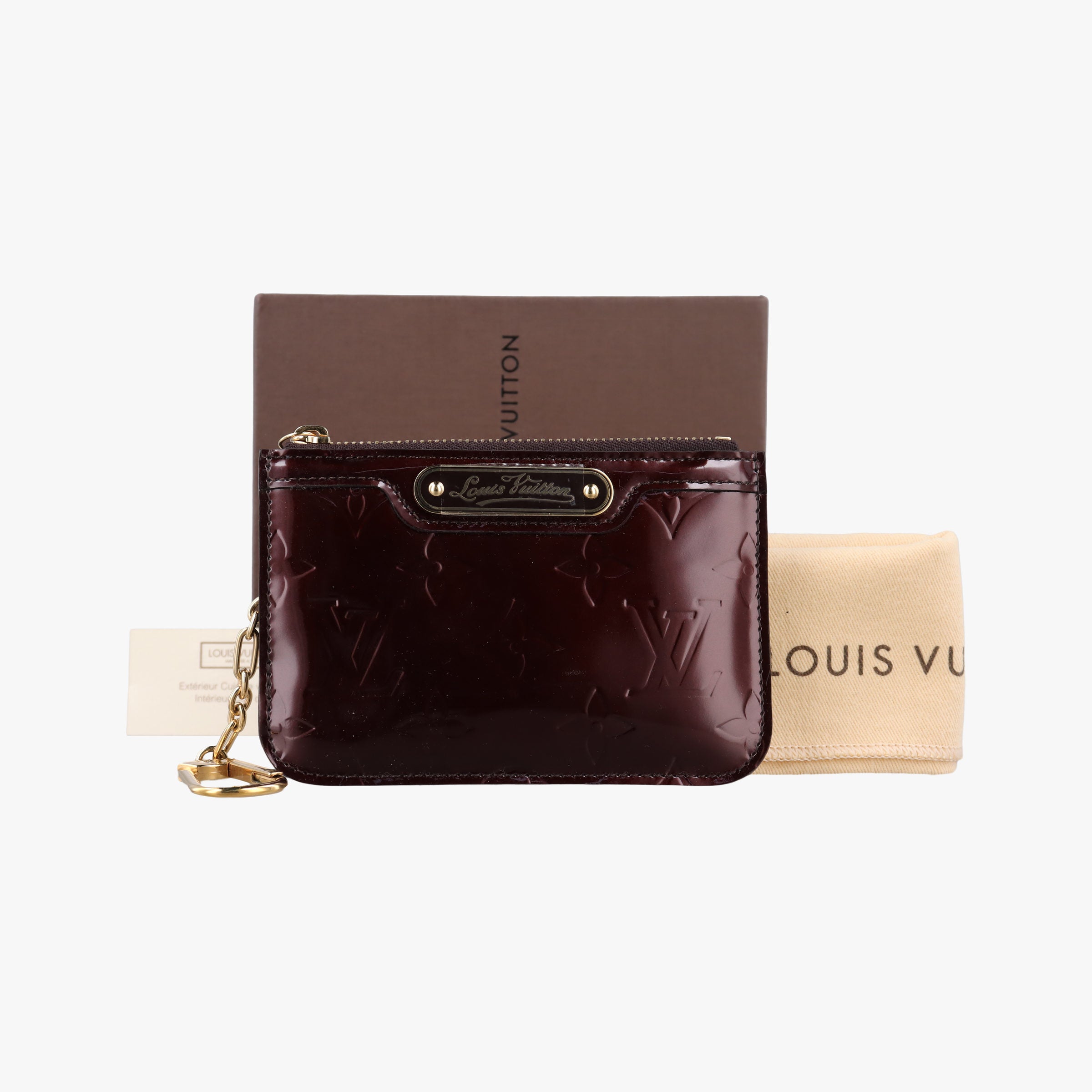 Pre-owned Louis Vuitton Pochette Cles Amarante Vernis M93557 coinpurse | stylenewstar
