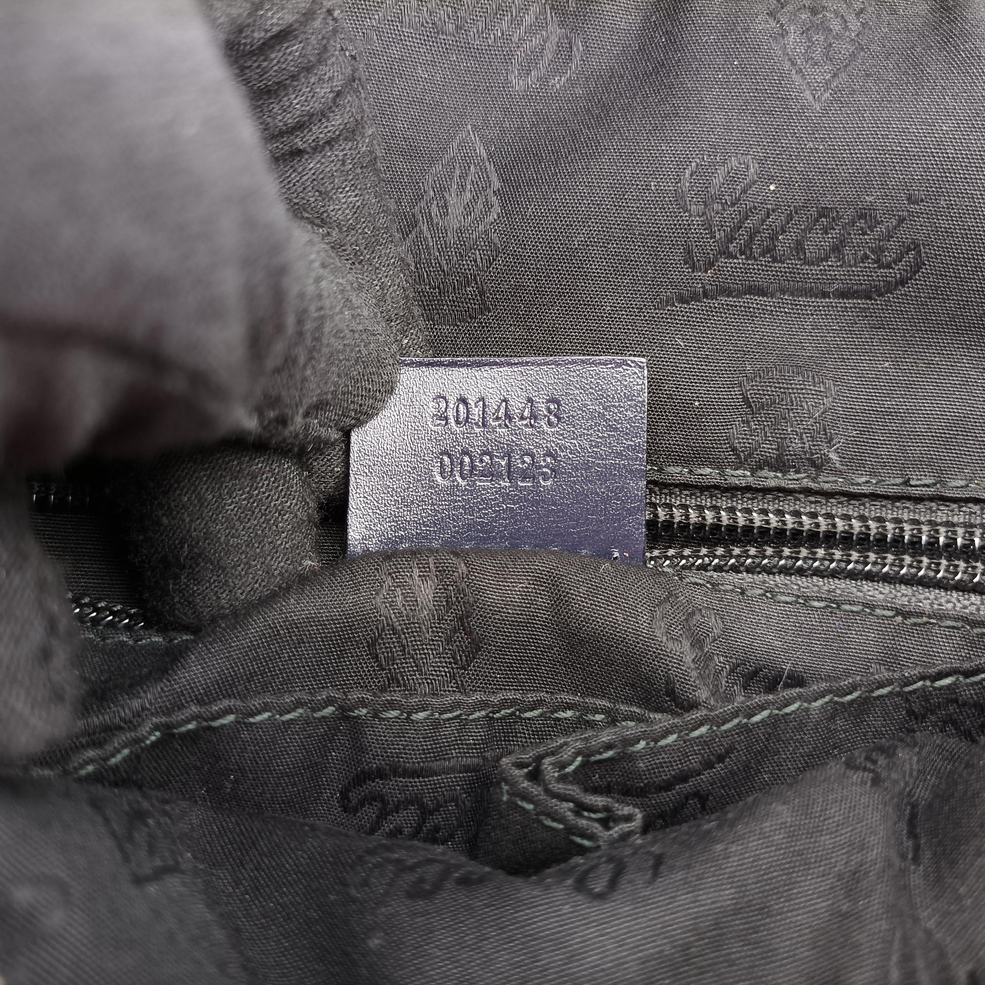 Pre-owned Gucci GG Imprime Messenger Navy PVC coated canvas×Leather 201448 shoulderbag | stylenewstar