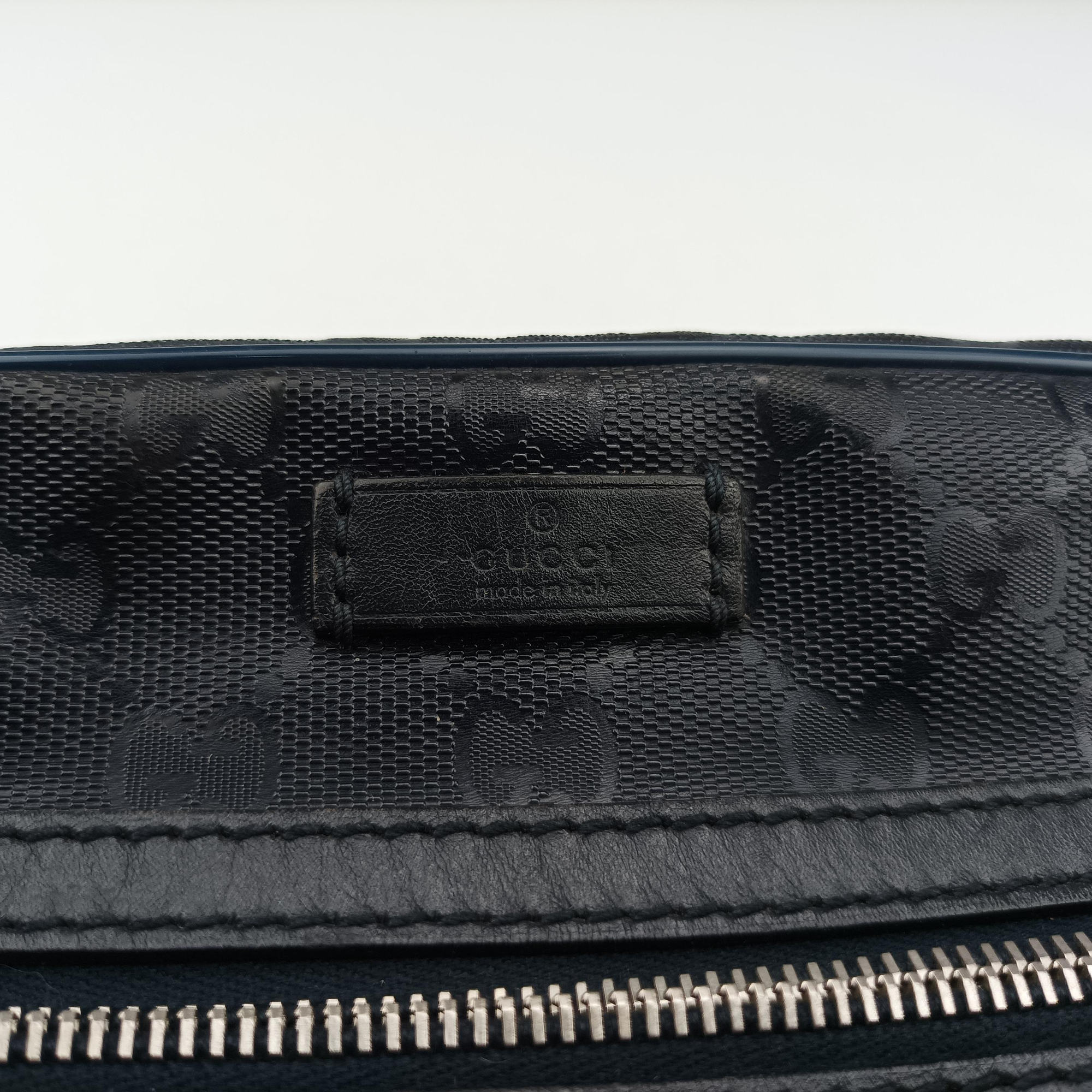 Pre-owned Gucci GG Imprime Messenger Navy PVC coated canvas×Leather 201448 shoulderbag | stylenewstar