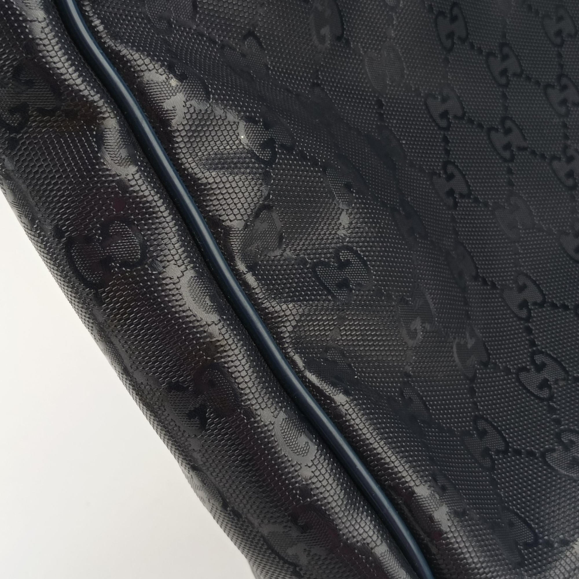 Pre-owned Gucci GG Imprime Messenger Navy PVC coated canvas×Leather 201448 shoulderbag | stylenewstar