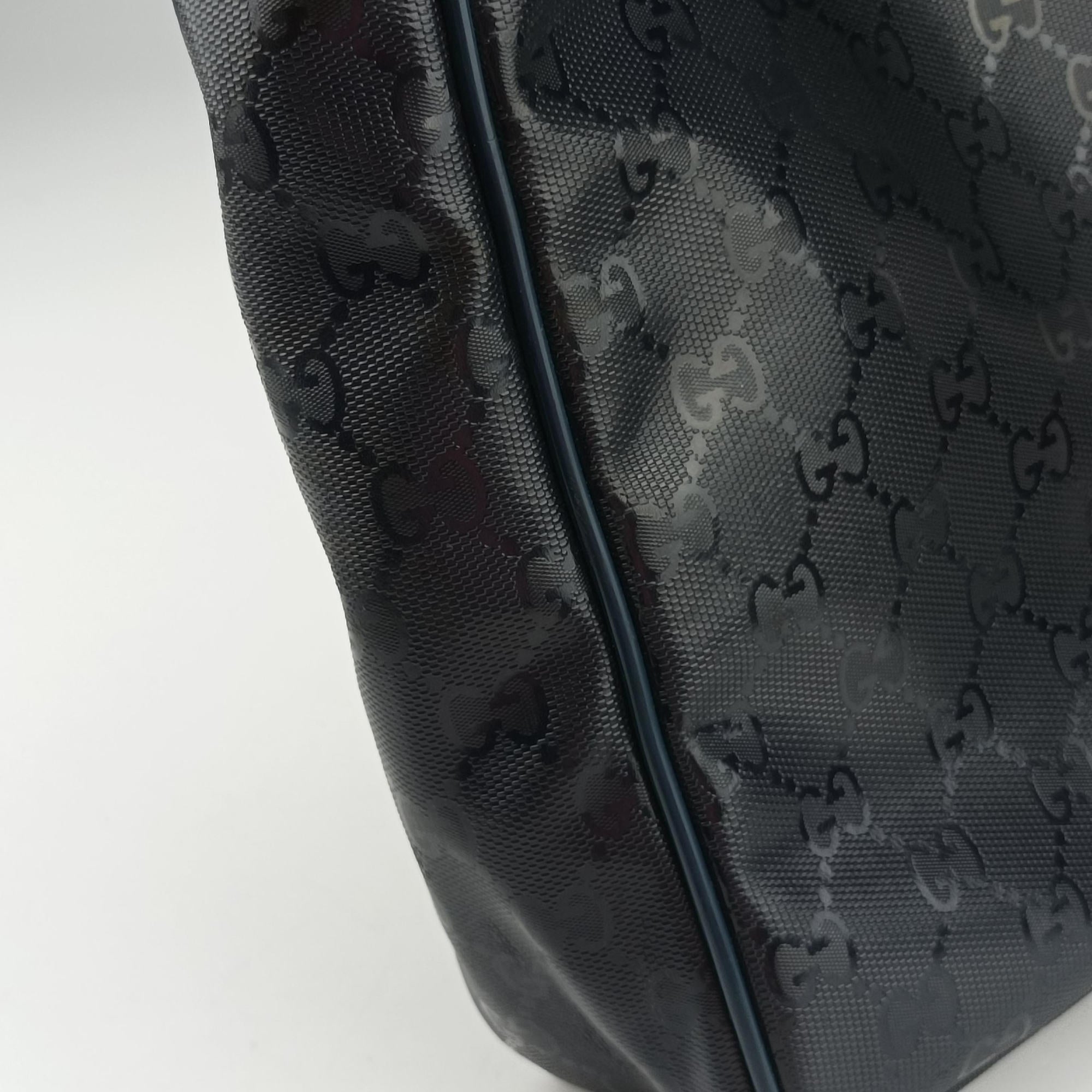 Pre-owned Gucci GG Imprime Messenger Navy PVC coated canvas×Leather 201448 shoulderbag | stylenewstar