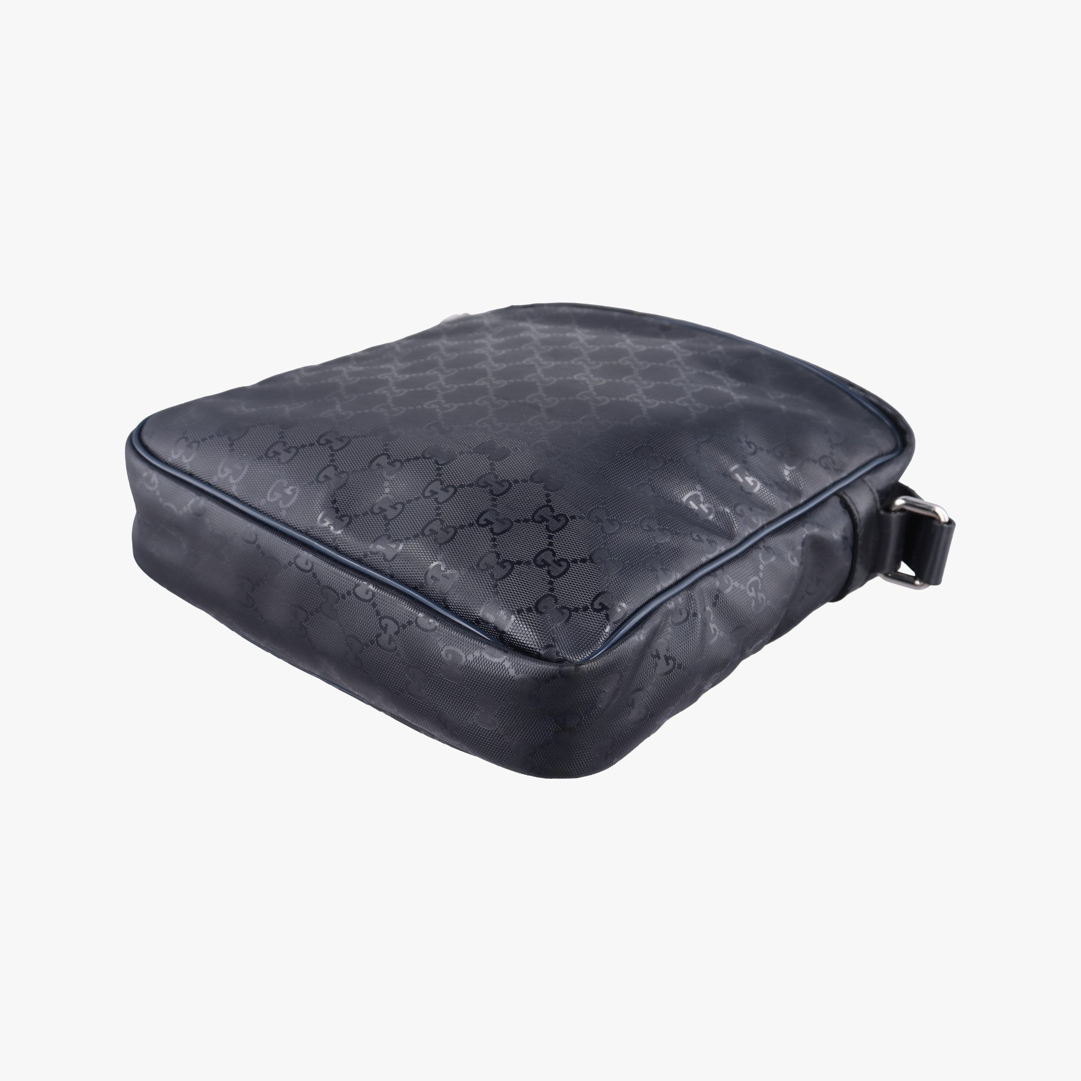 Pre-owned Gucci GG Imprime Messenger Navy PVC coated canvas×Leather 201448 shoulderbag | stylenewstar